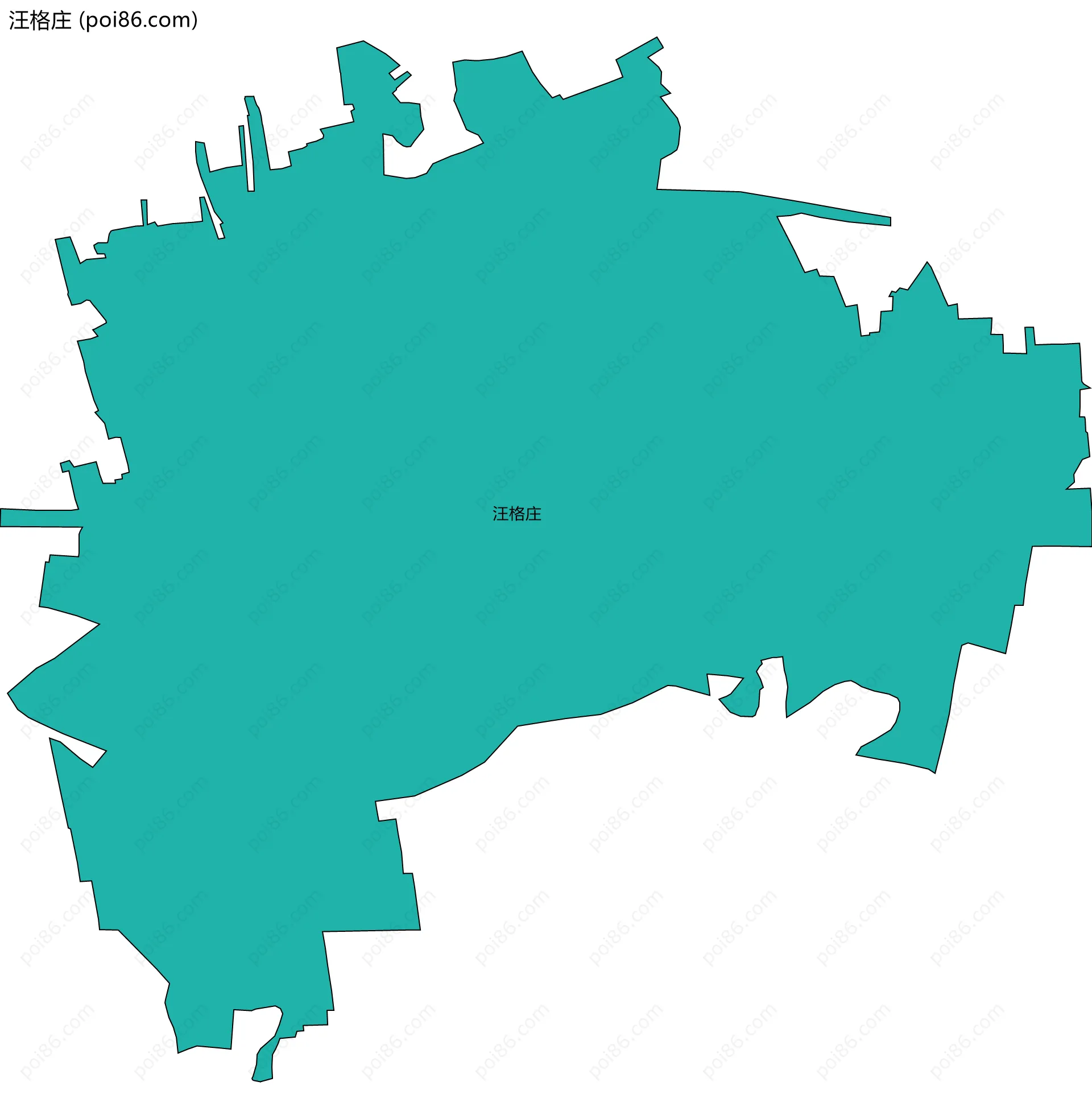 汪格庄边界地图