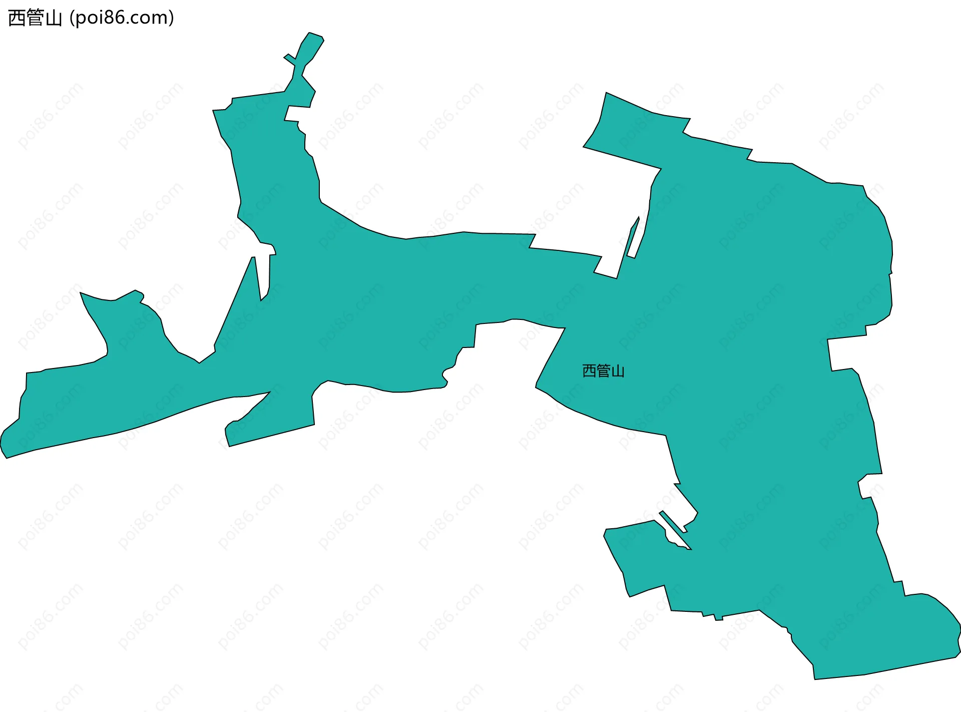 西管山边界地图