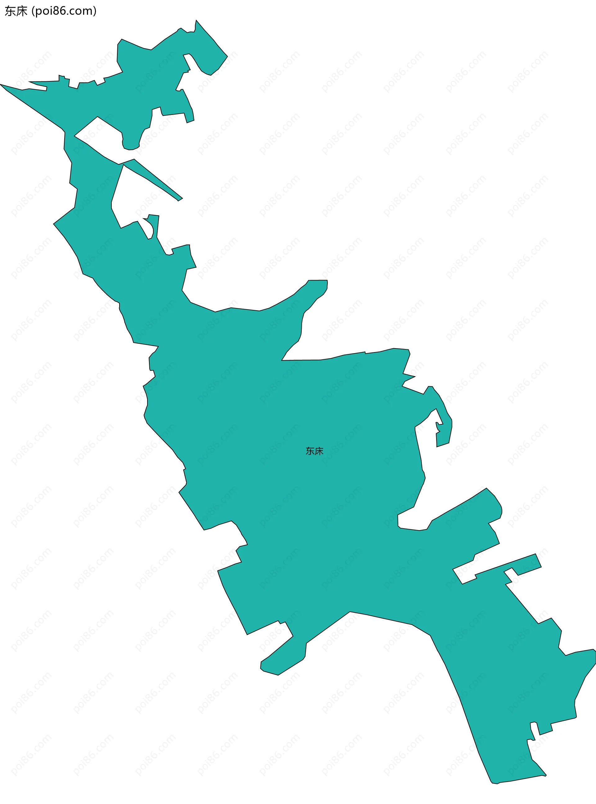 东床边界地图
