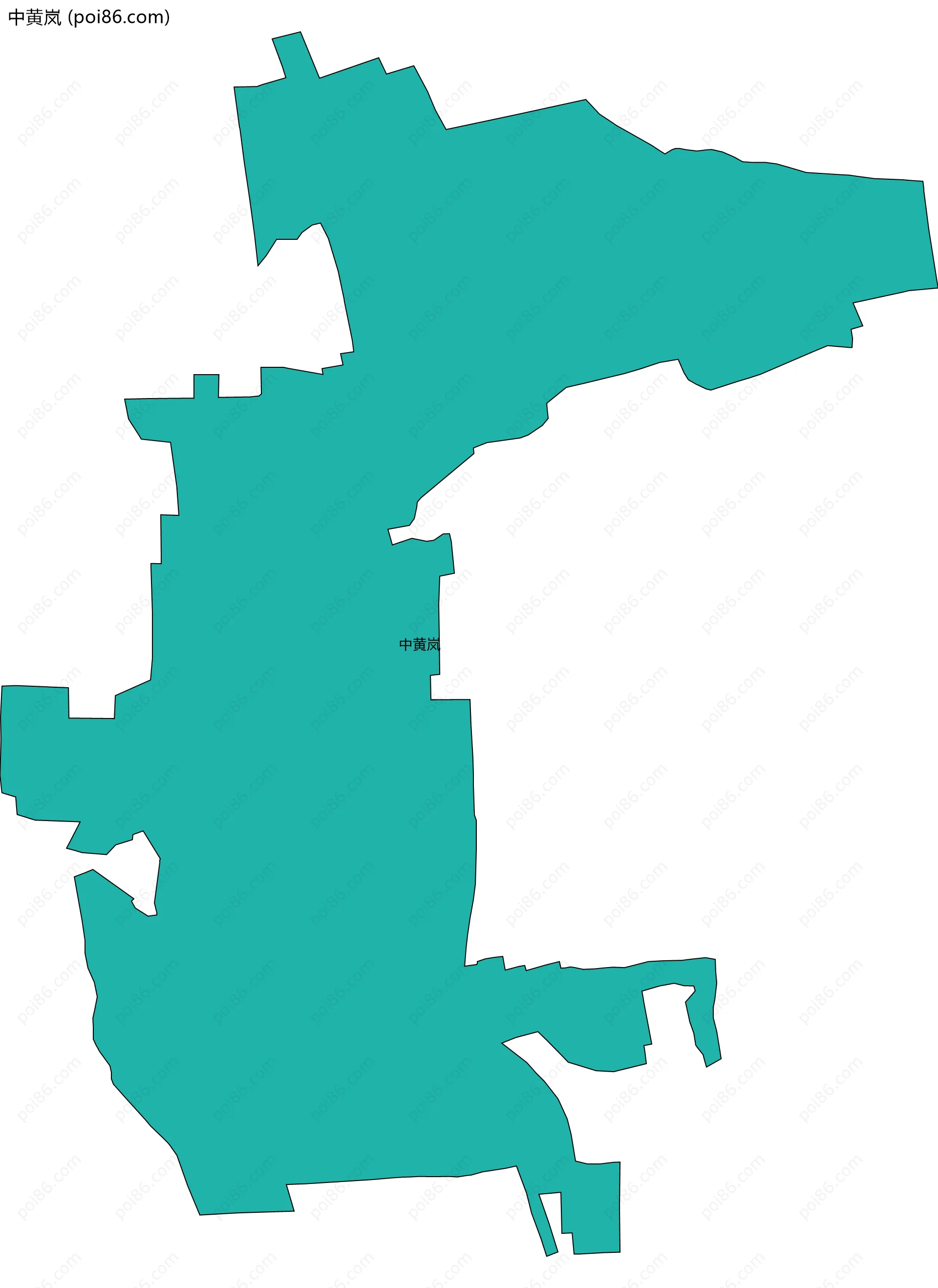 中黄岚边界地图