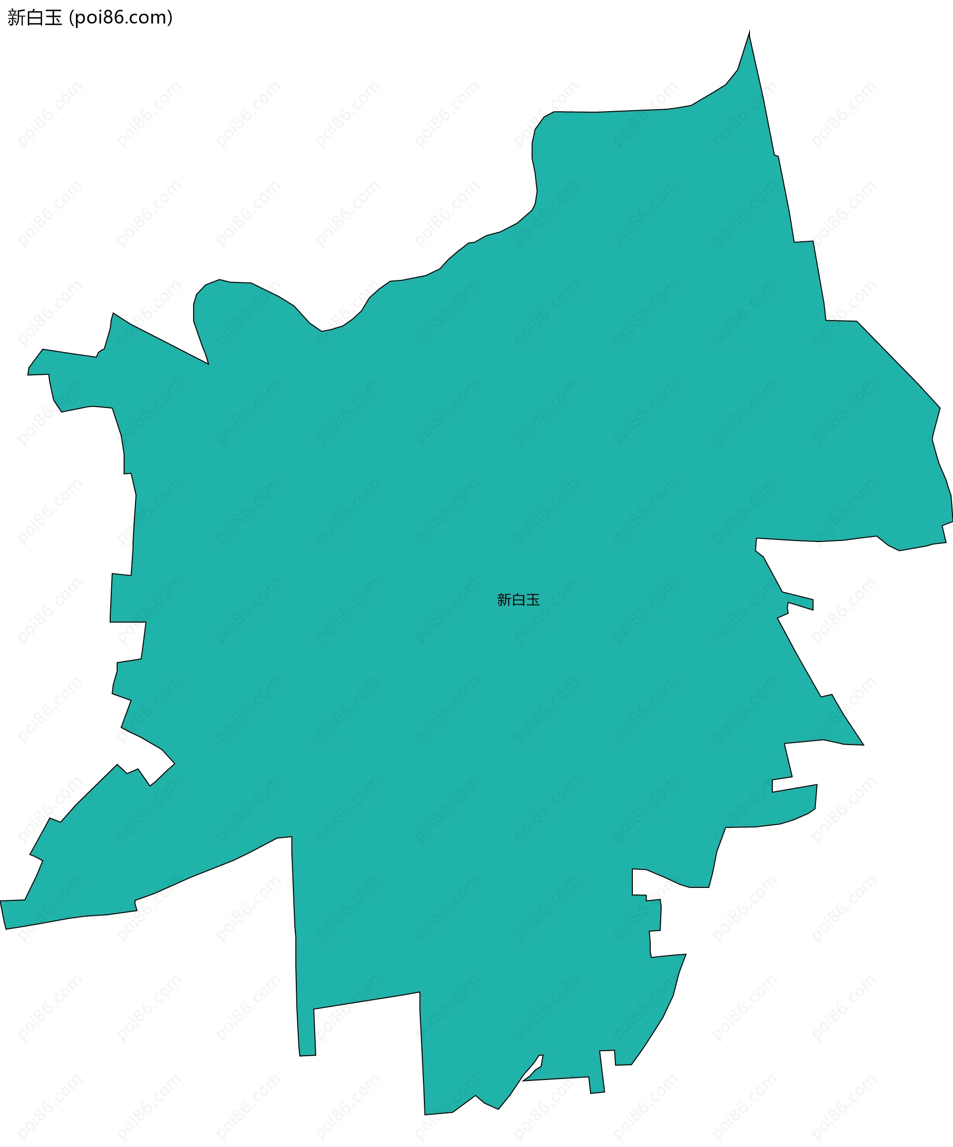 新白玉边界地图