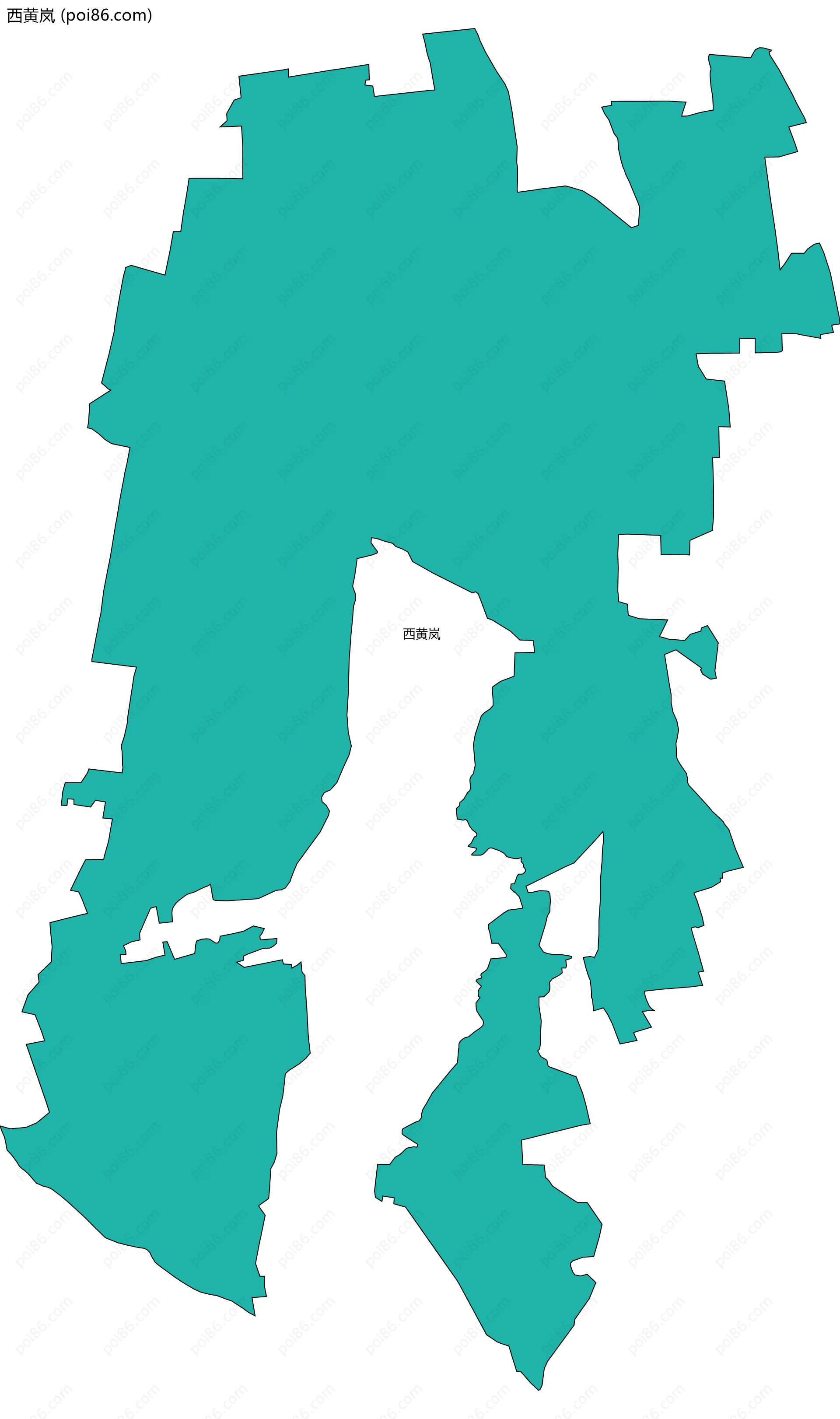 西黄岚边界地图