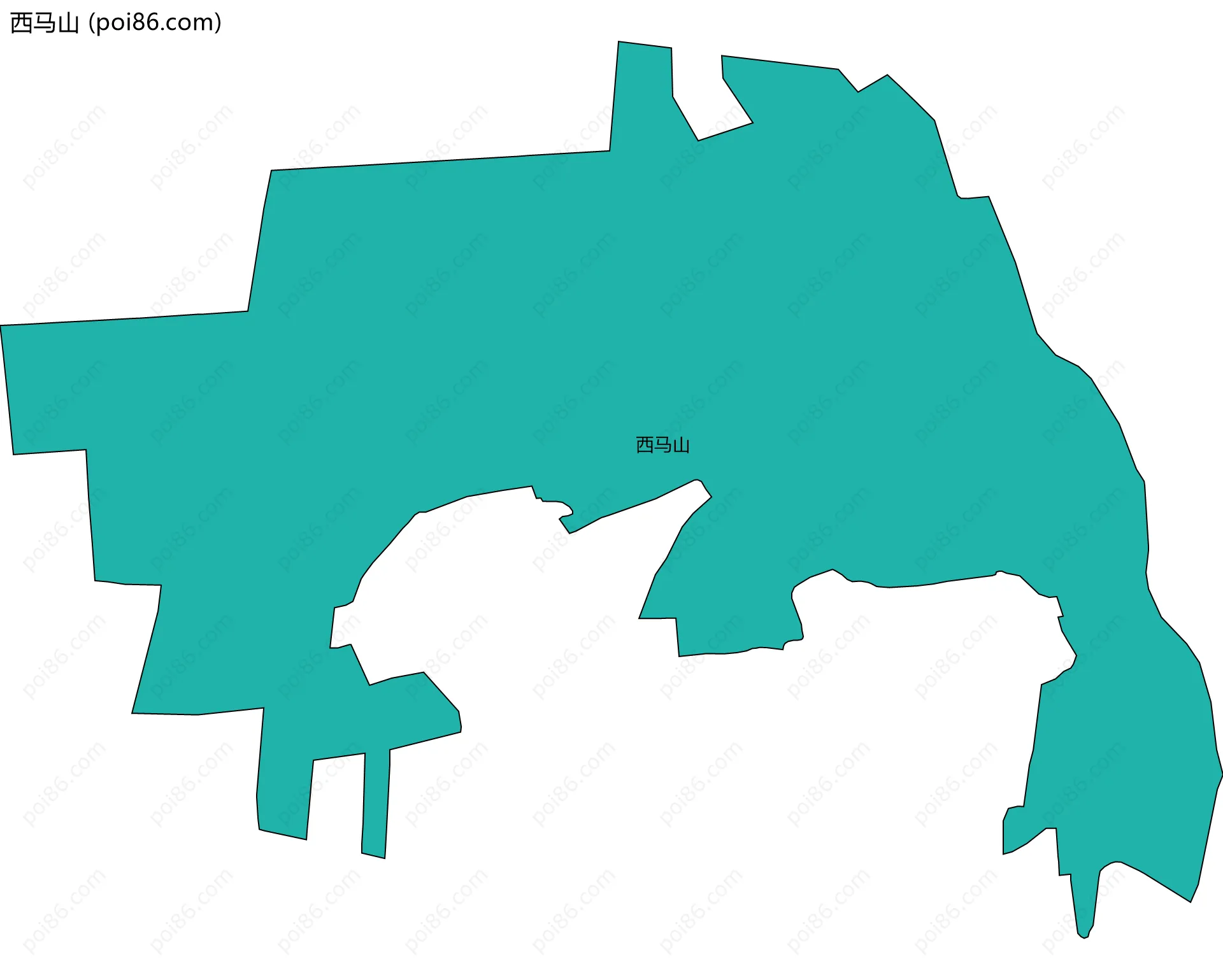 西马山边界地图