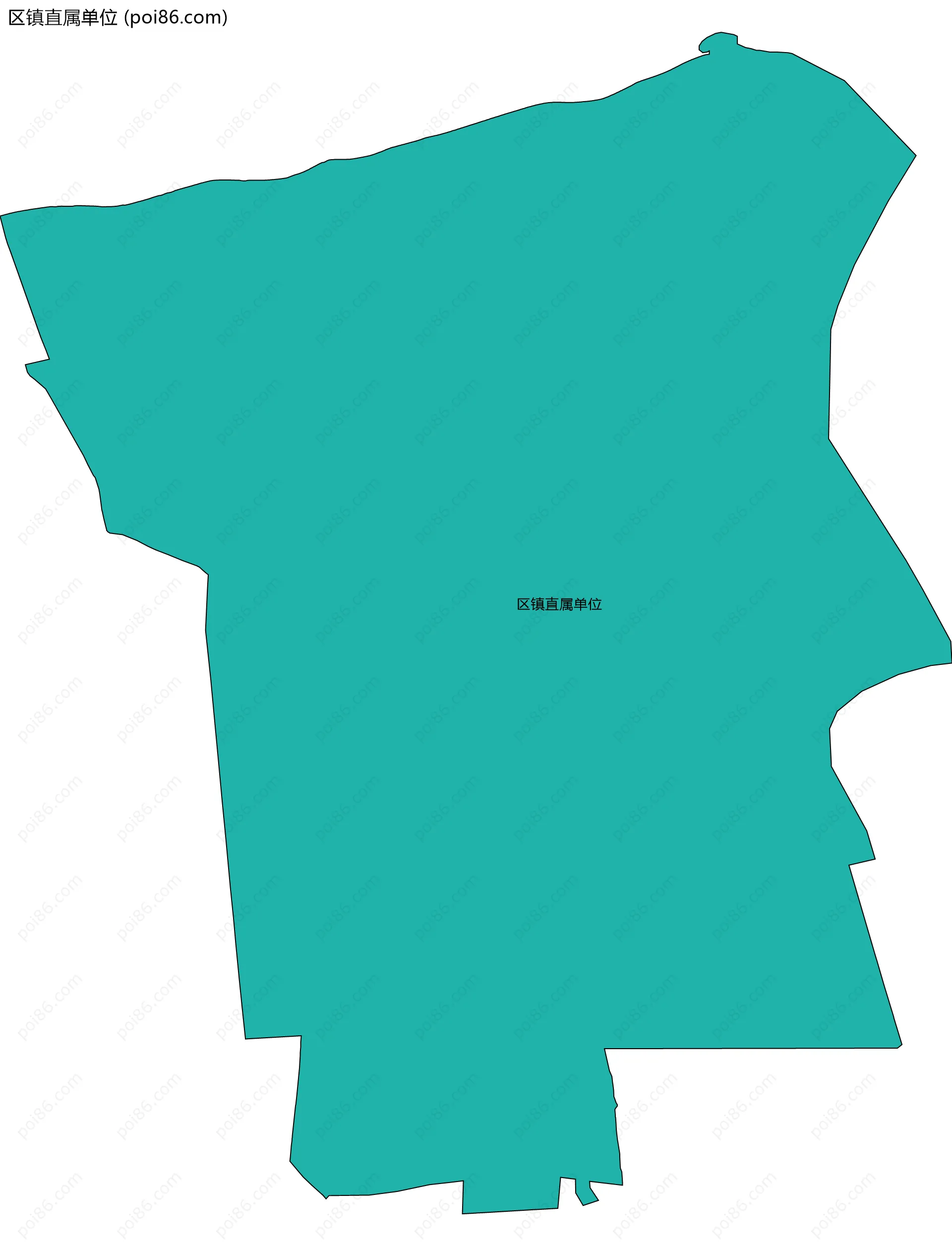 区镇直属单位边界地图