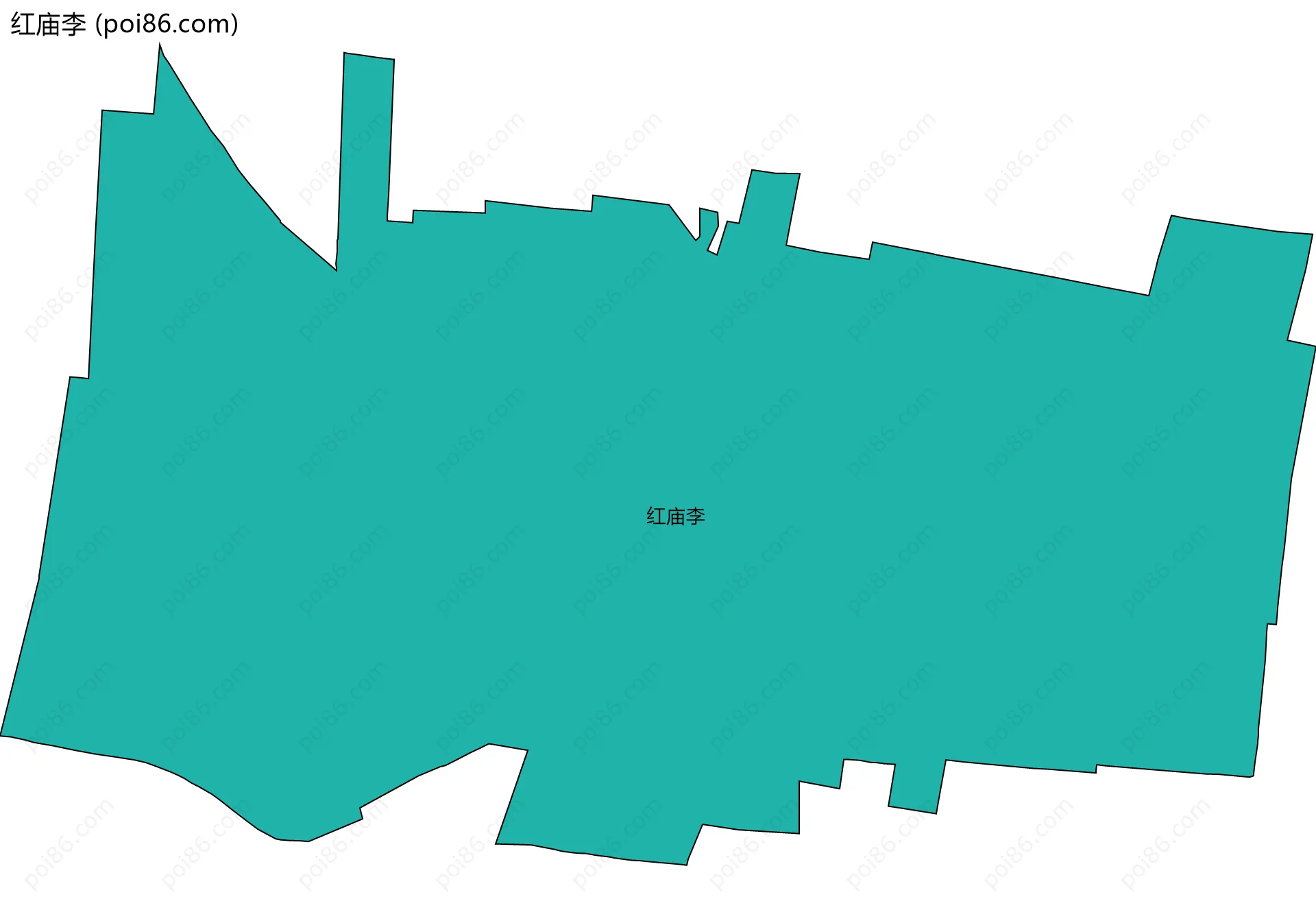 红庙李边界地图