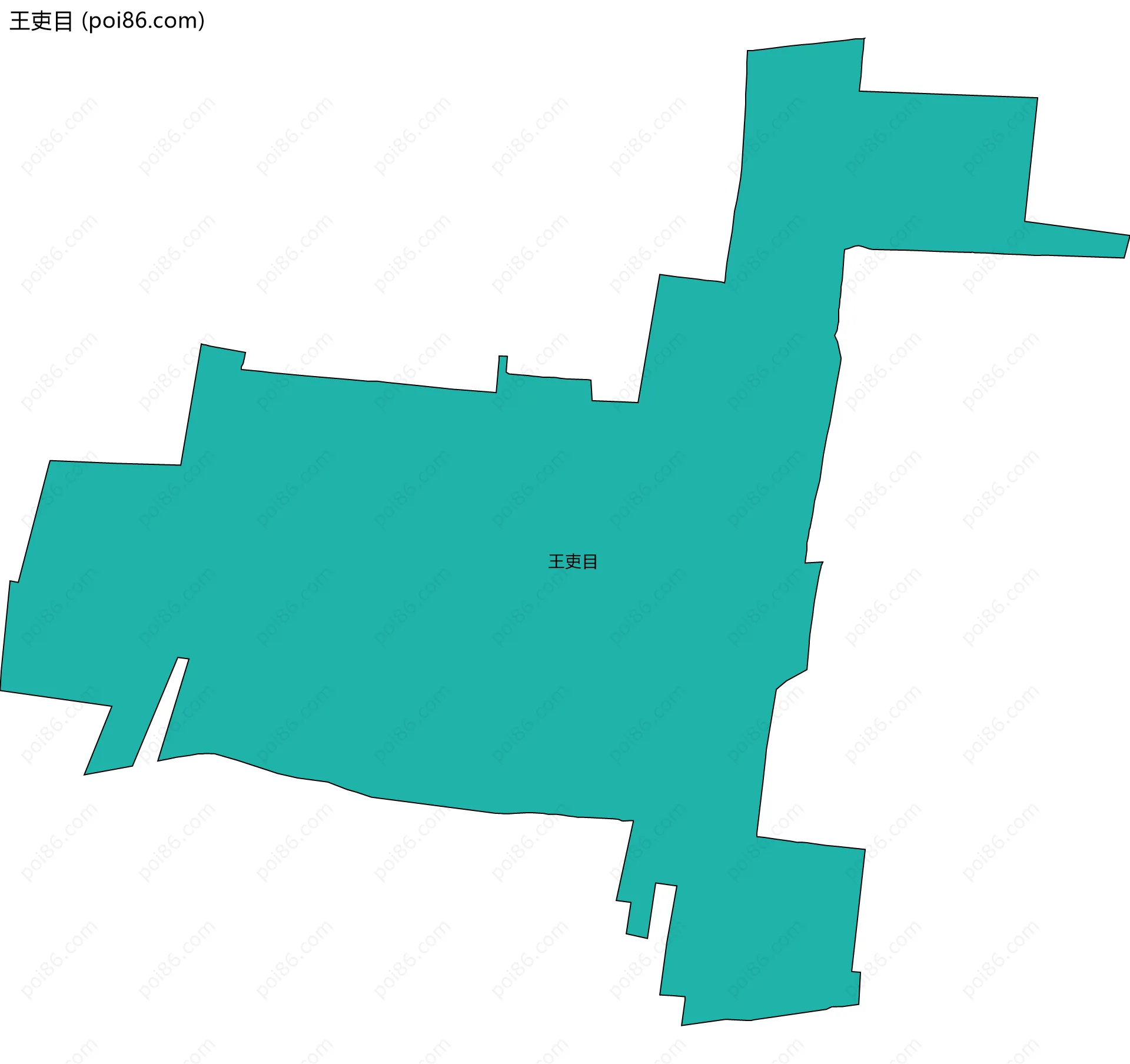 王吏目边界地图