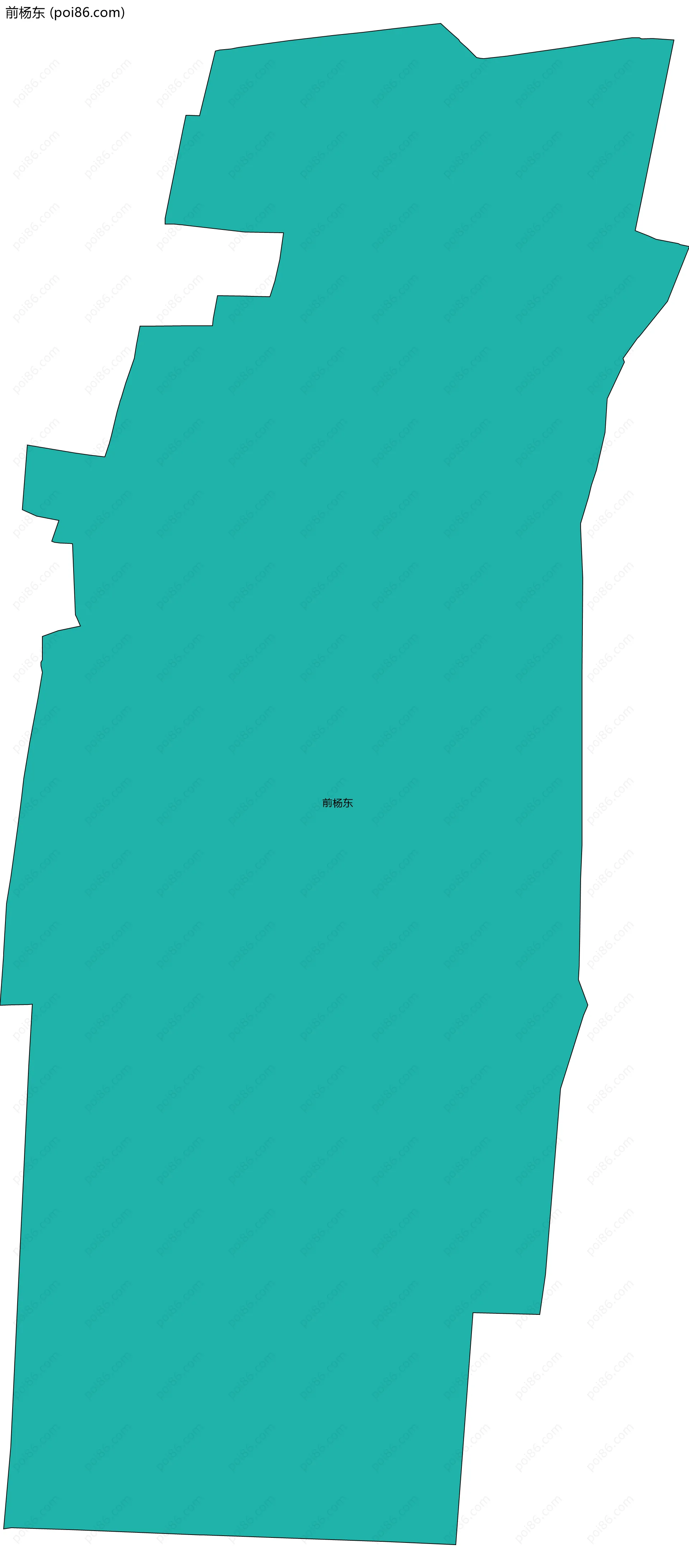 前杨东边界地图