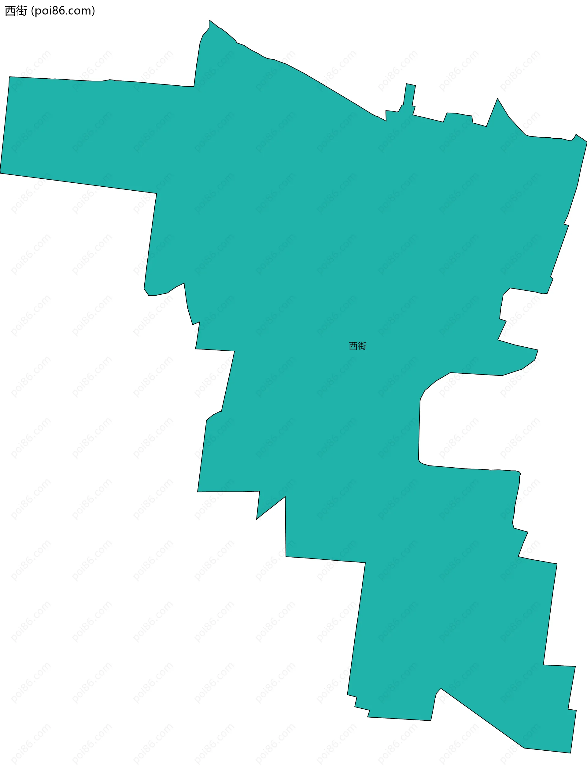 西街边界地图