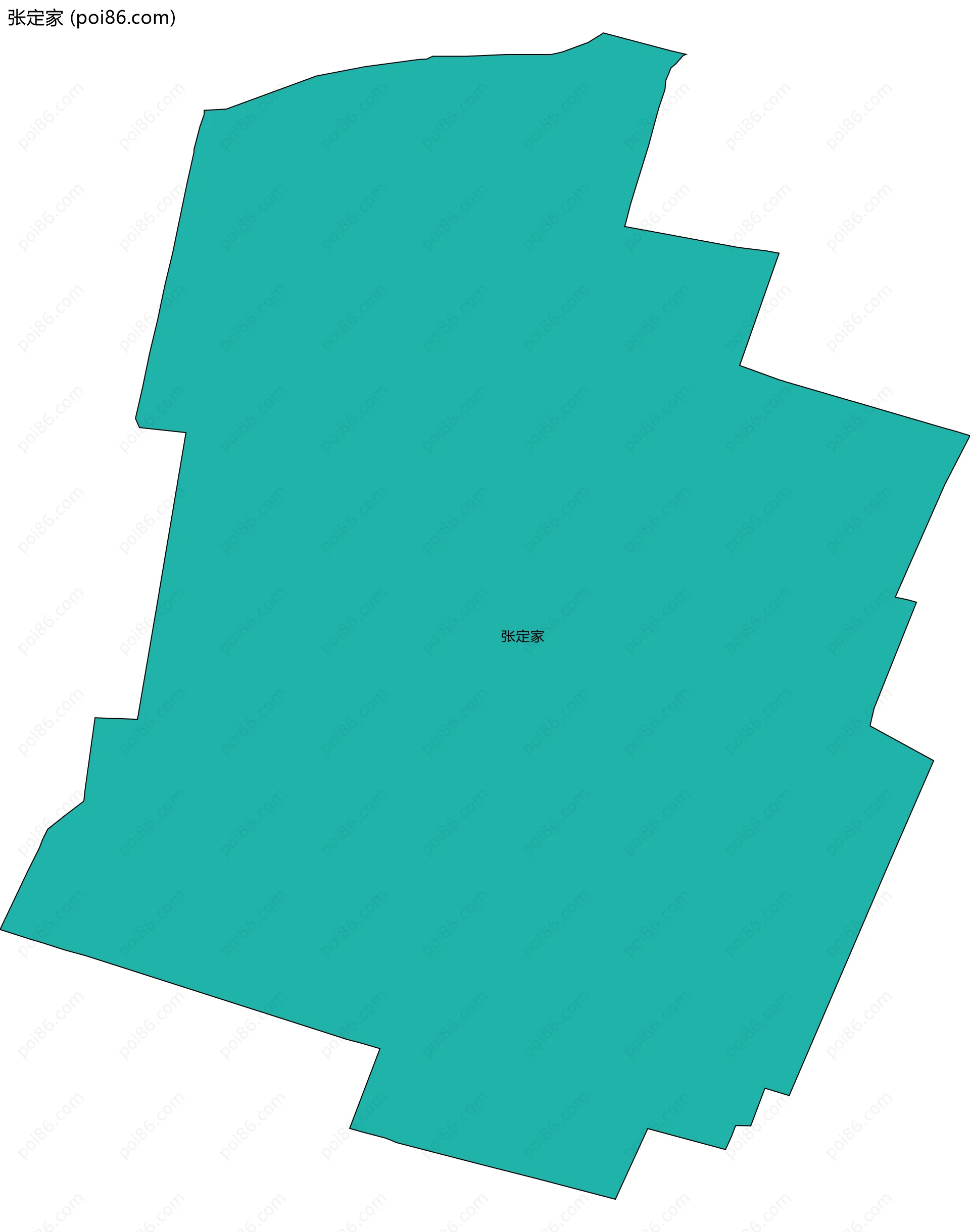 张定家边界地图