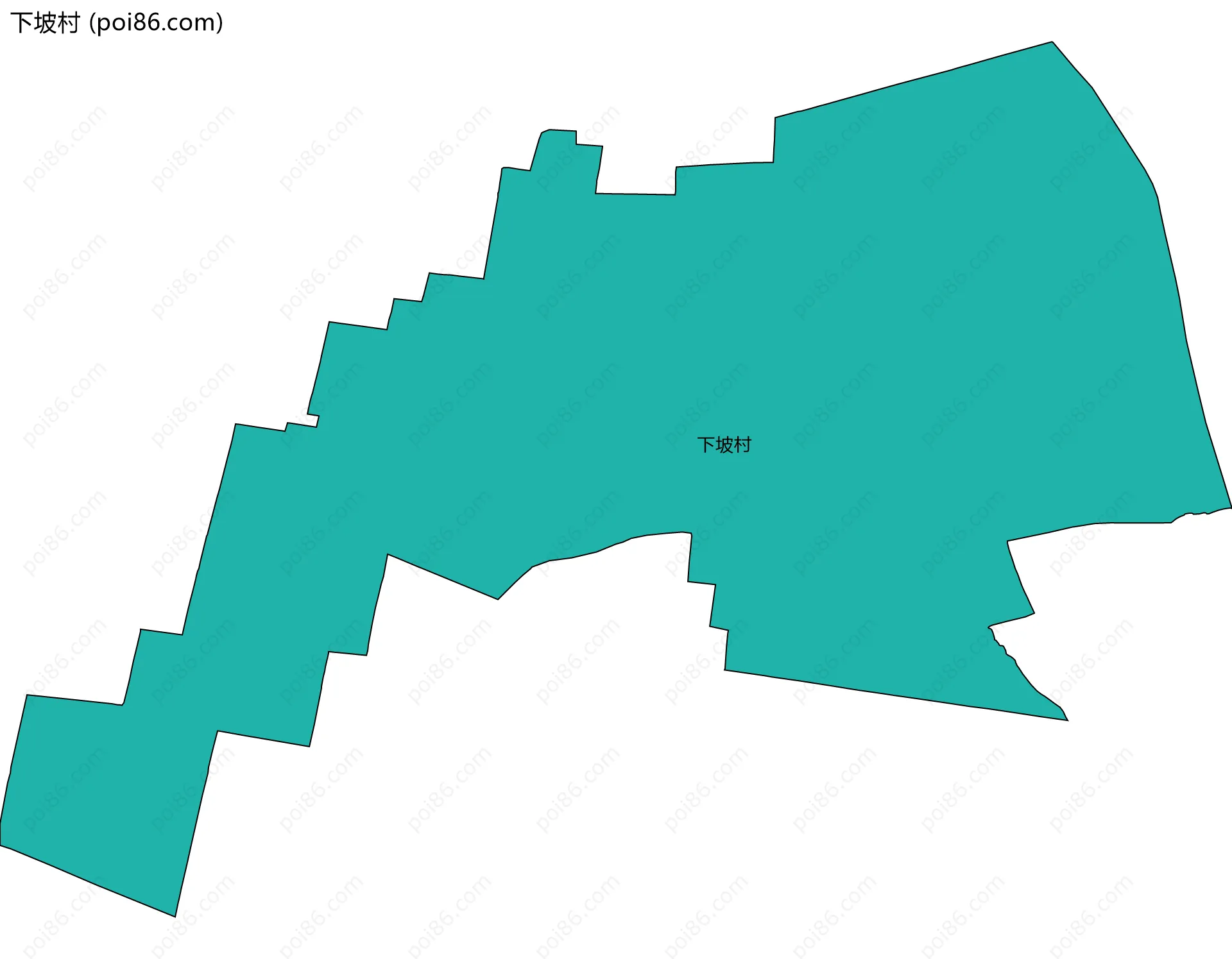 下坡村边界地图