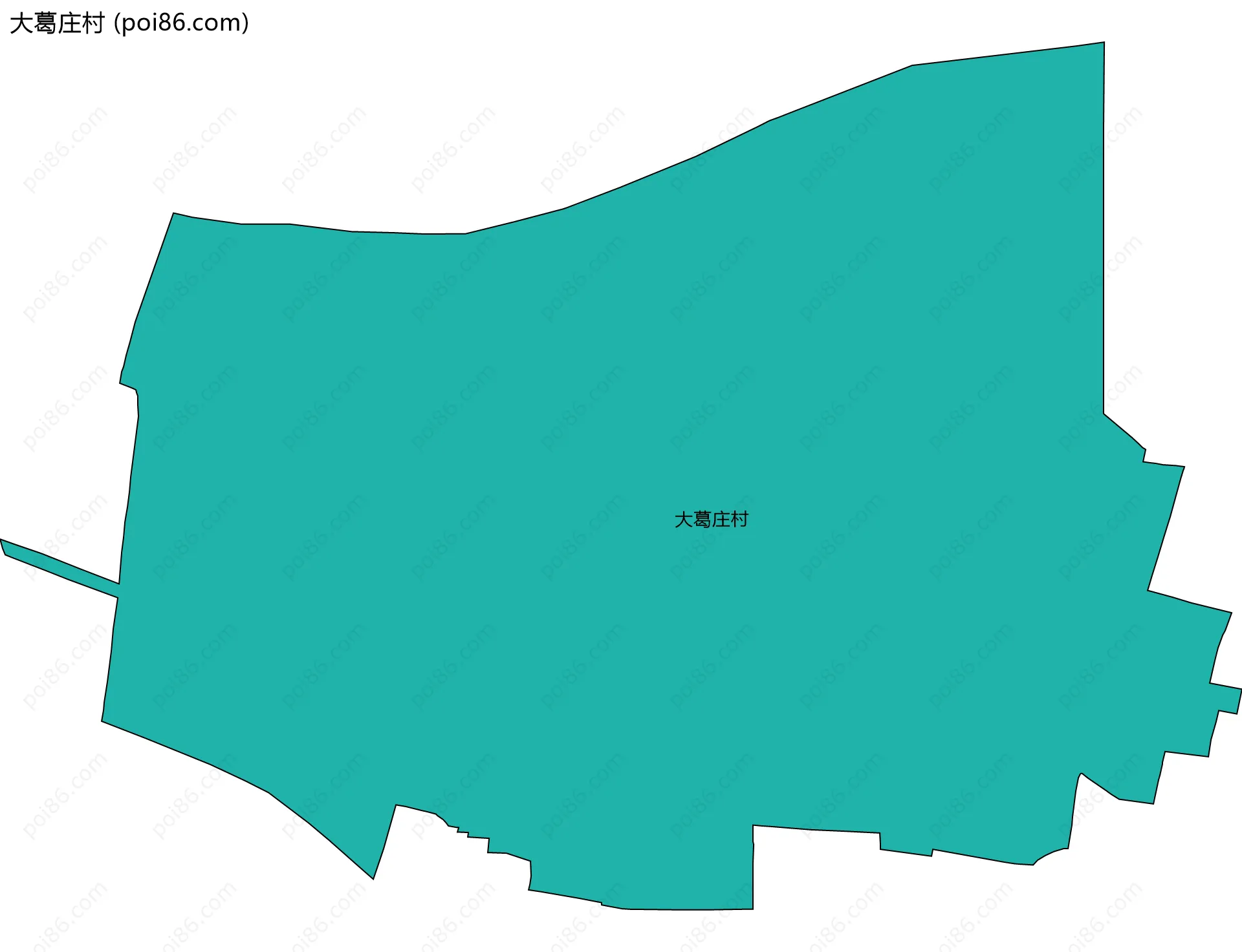 大葛庄村边界地图