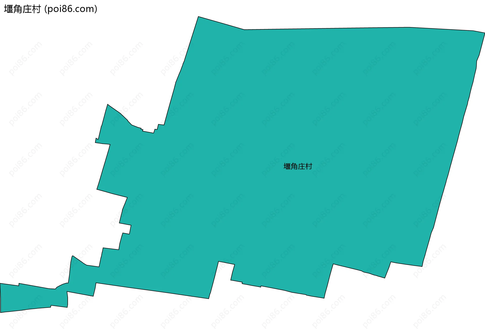 堰角庄村边界地图