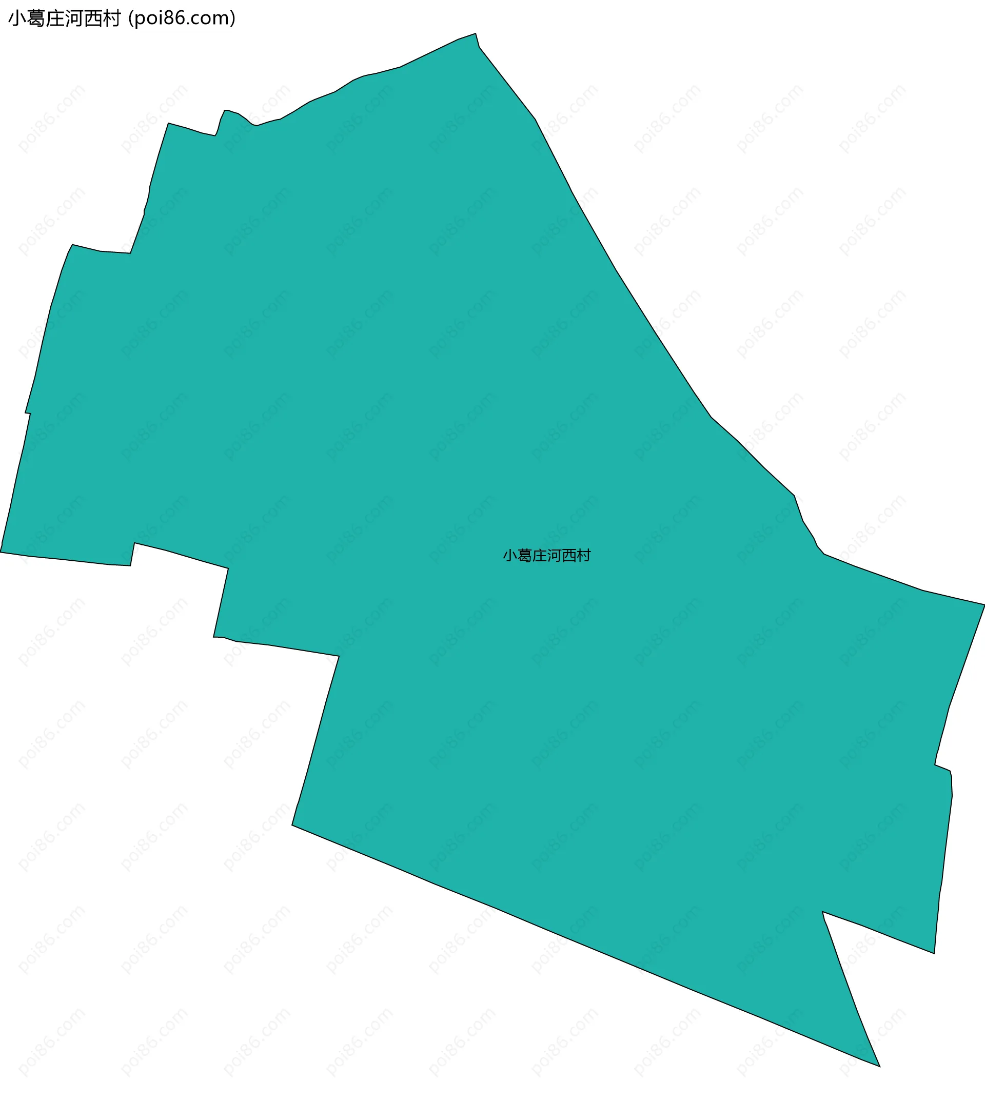 小葛庄河西村边界地图
