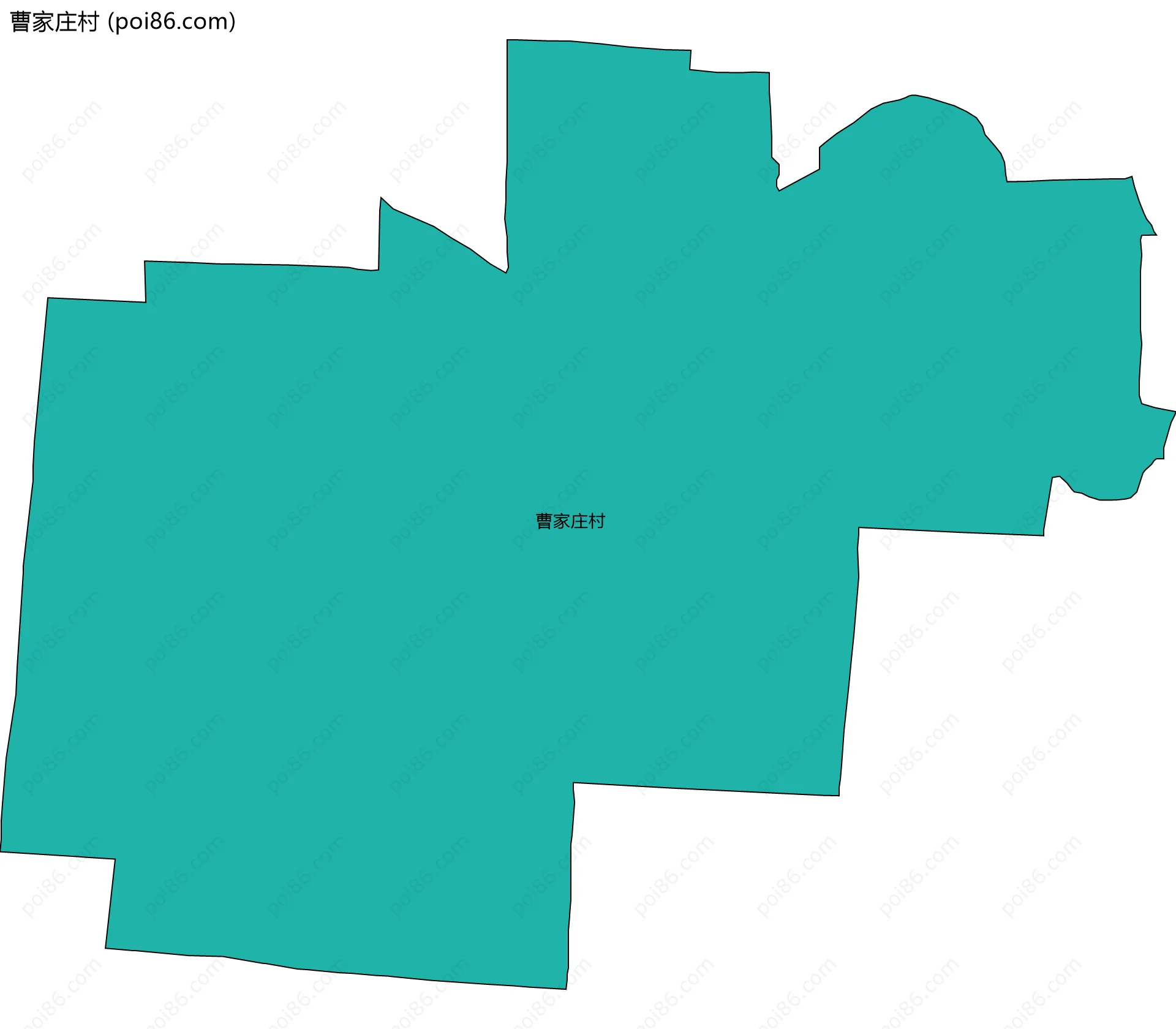 曹家庄村边界地图