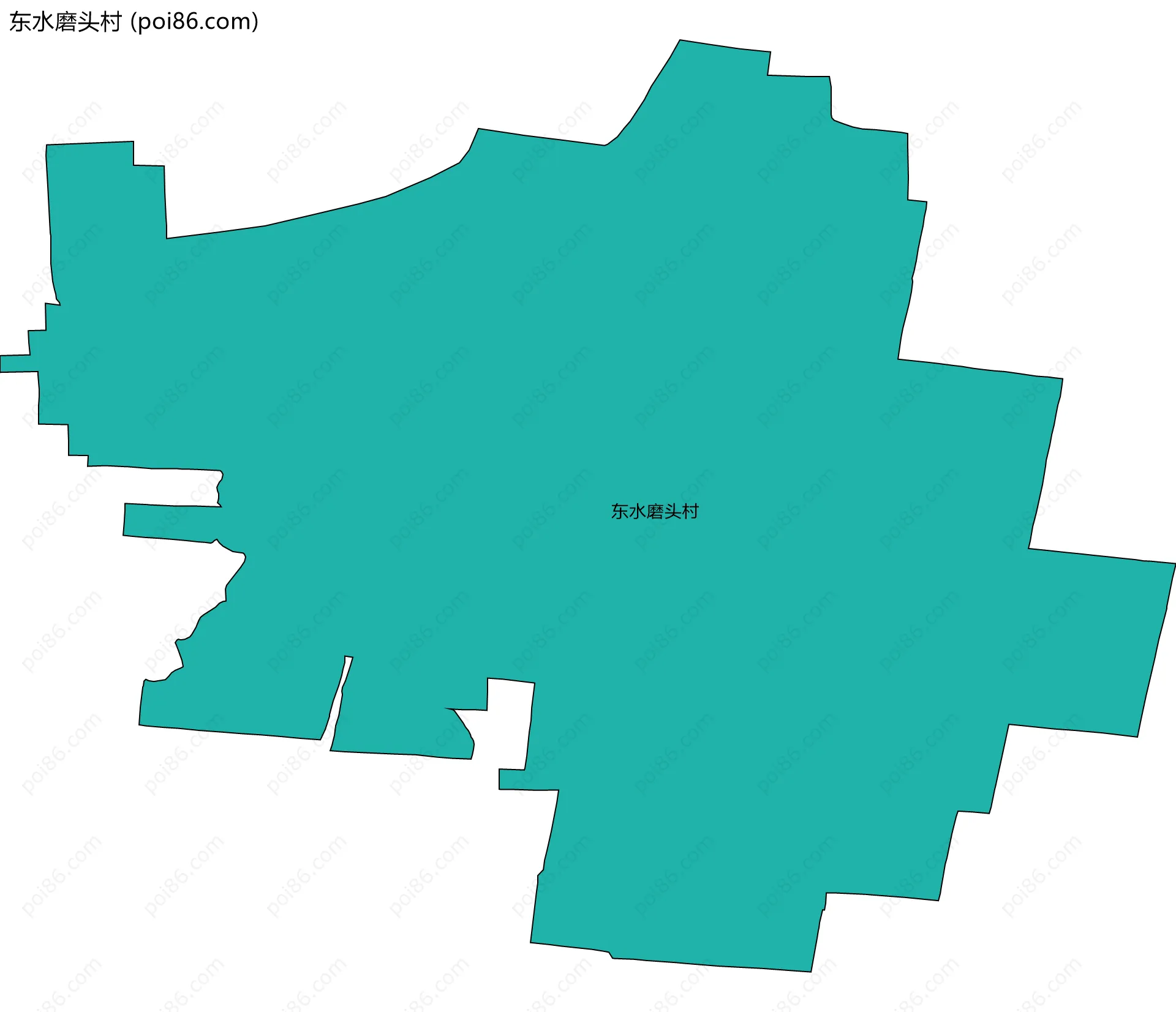 东水磨头村边界地图