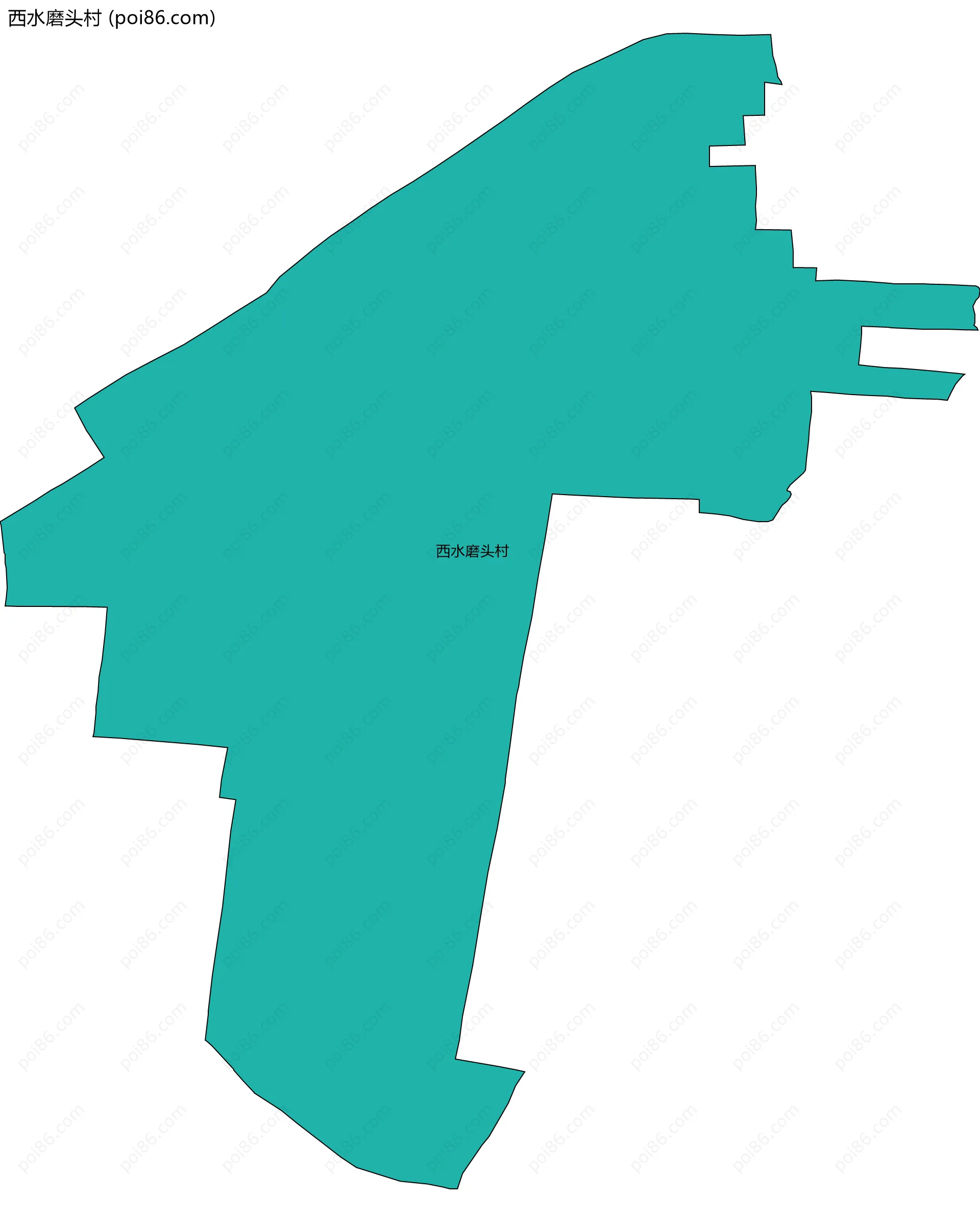 西水磨头村边界地图