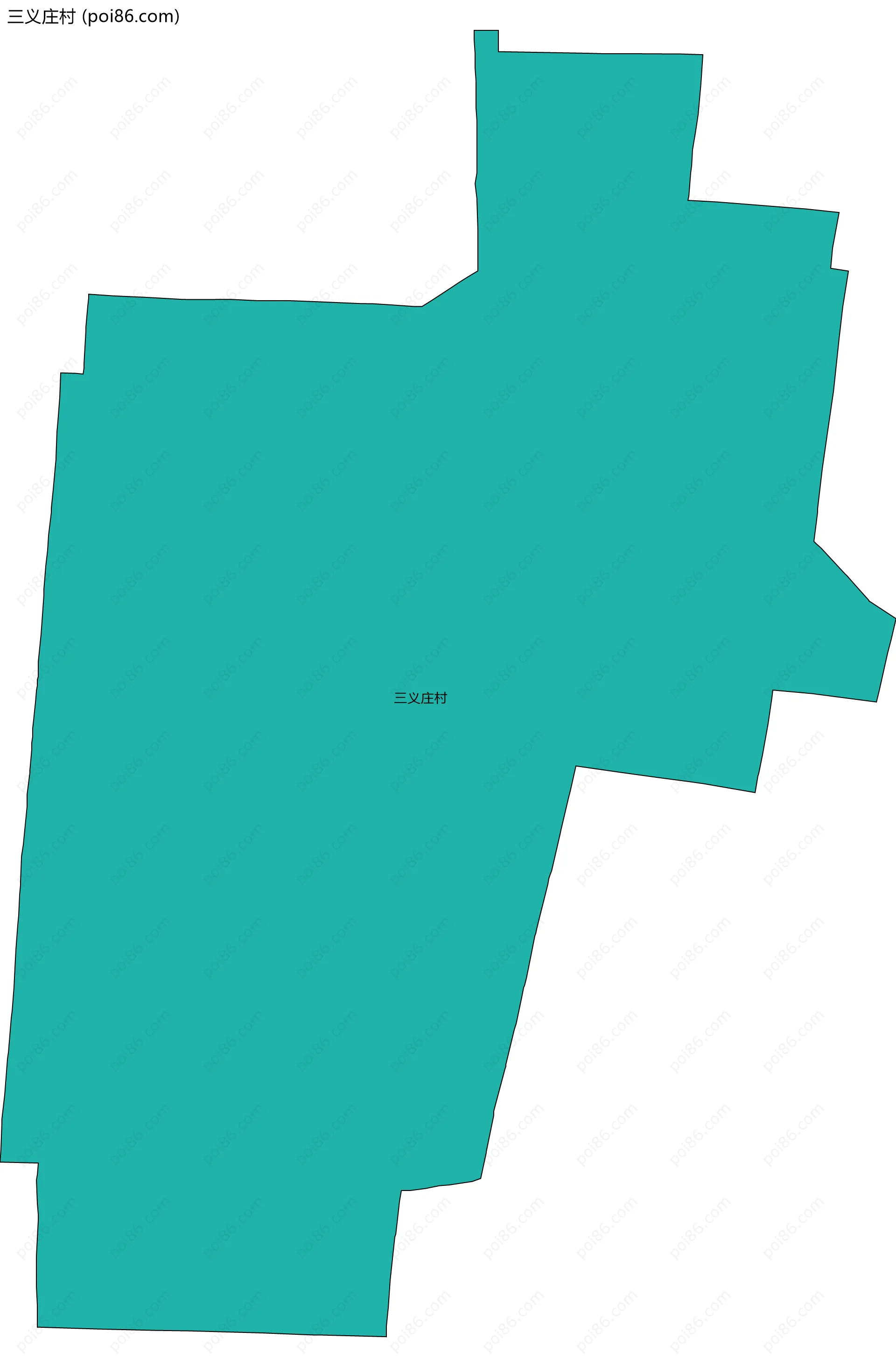 三义庄村边界地图