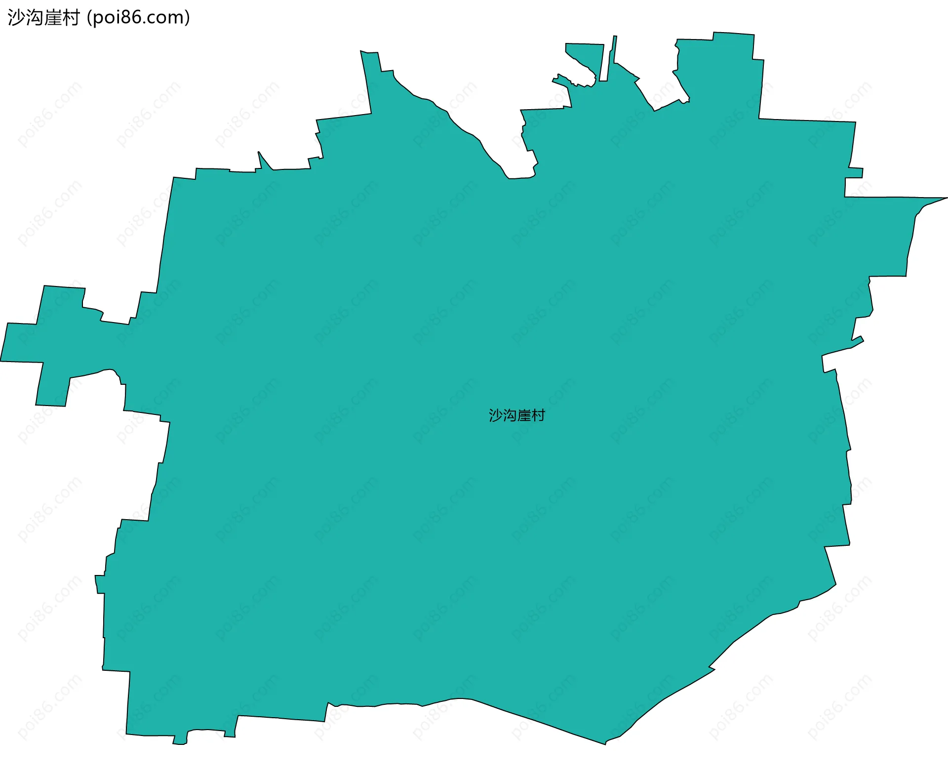 沙沟崖村边界地图