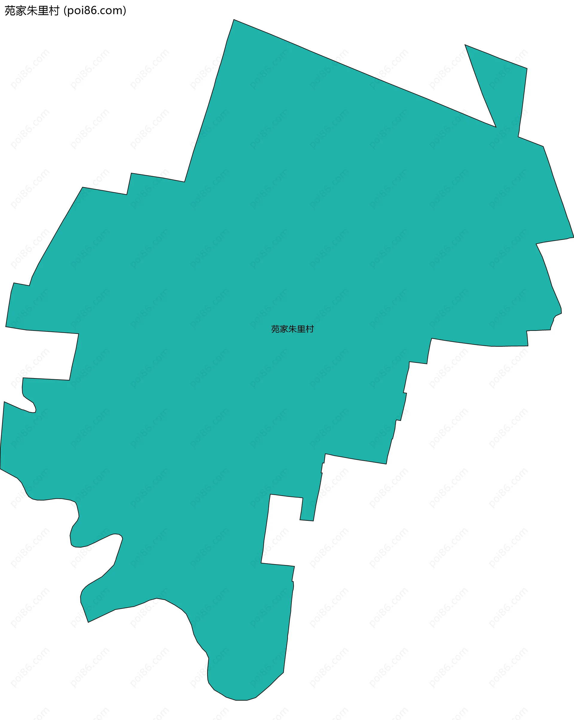 苑家朱里村边界地图