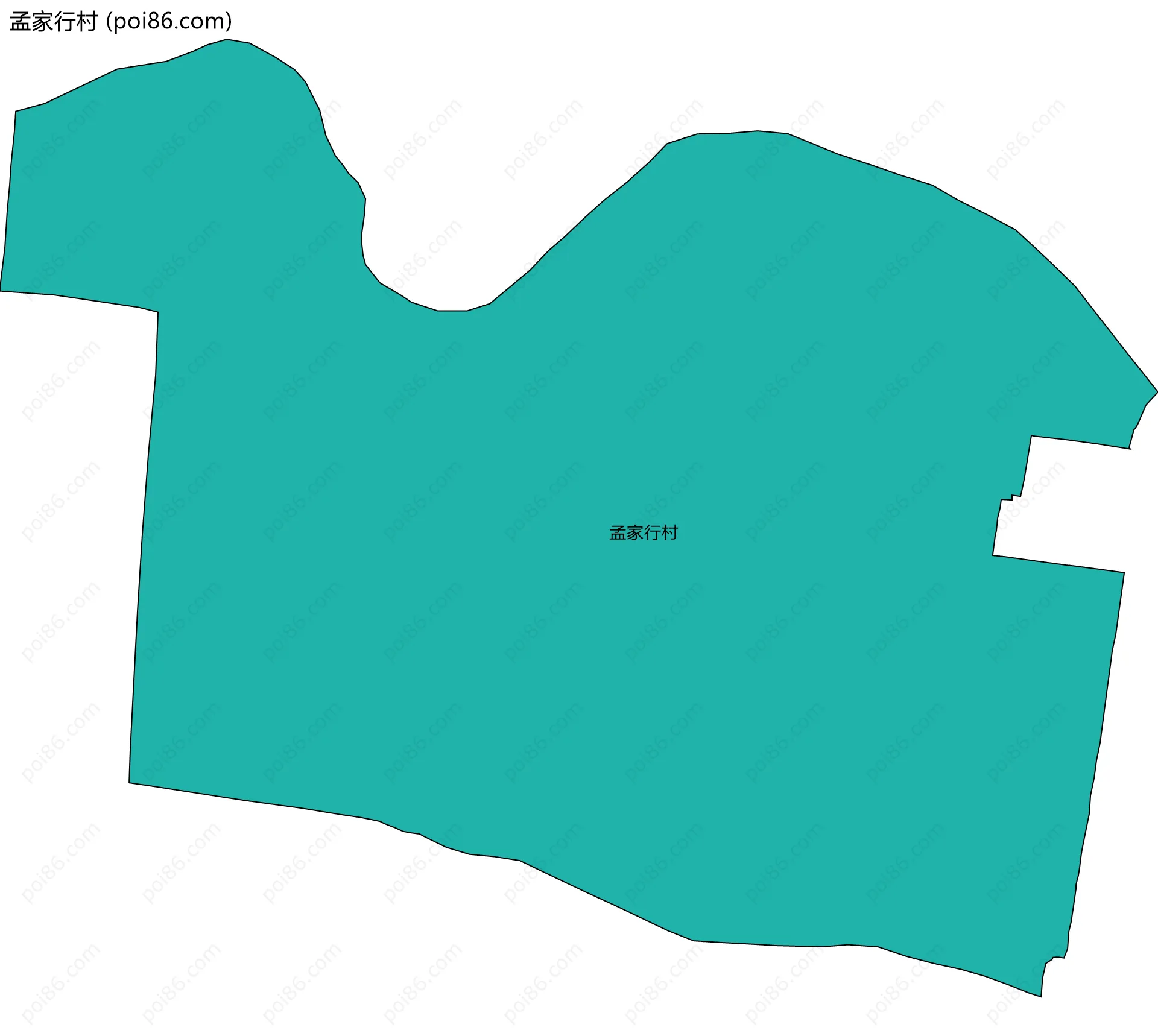 孟家行村边界地图