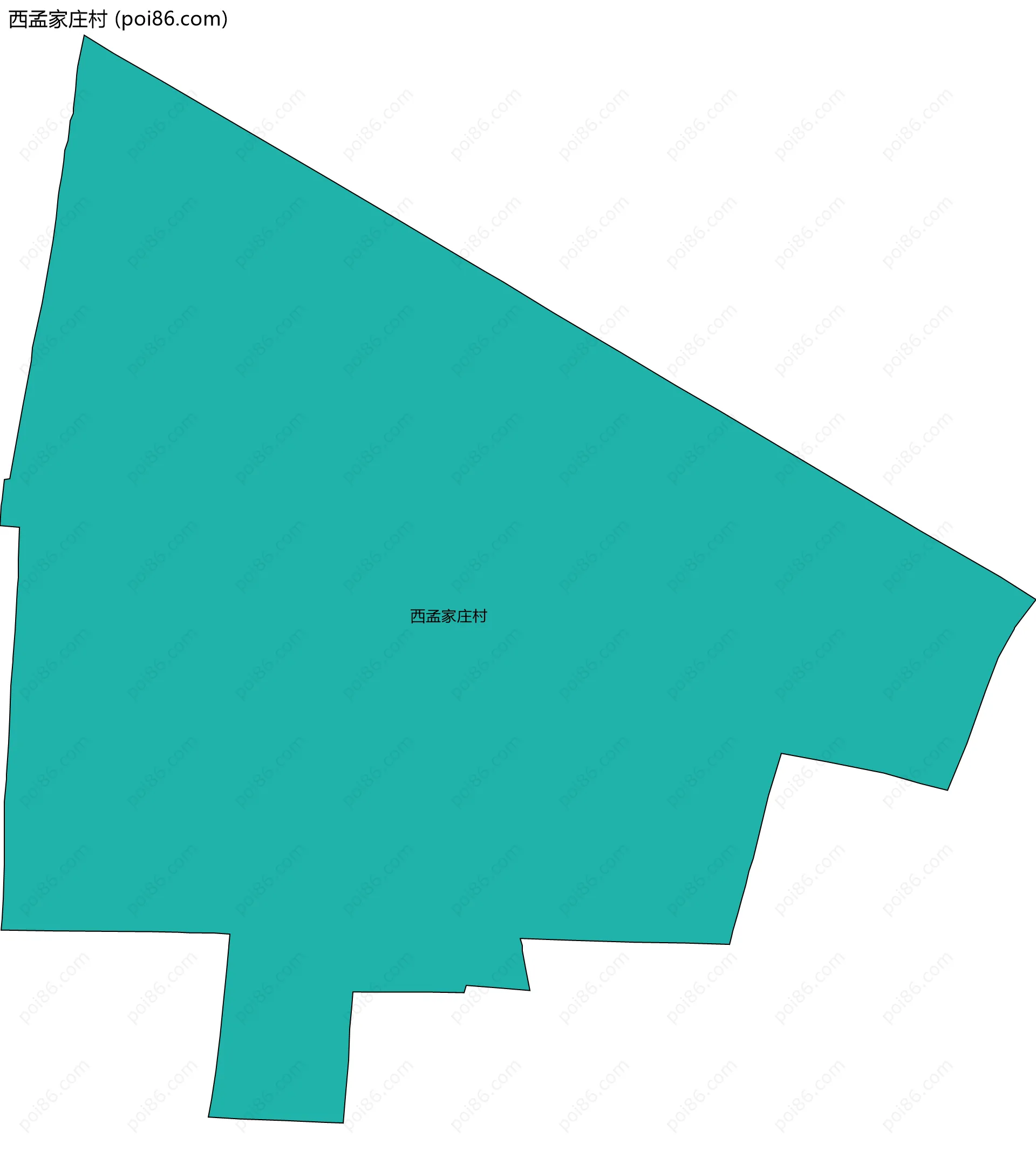 西孟家庄村边界地图