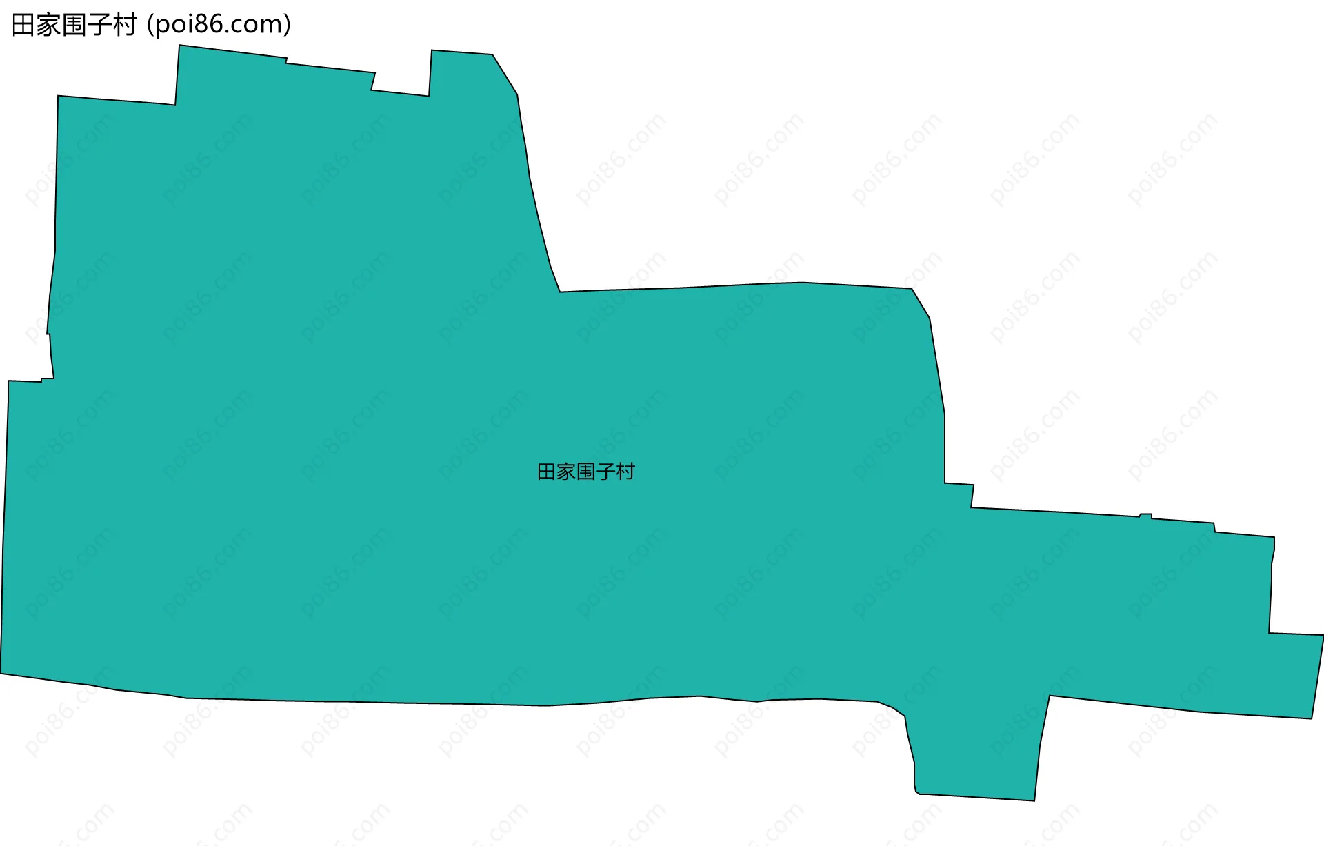 田家围子村边界地图