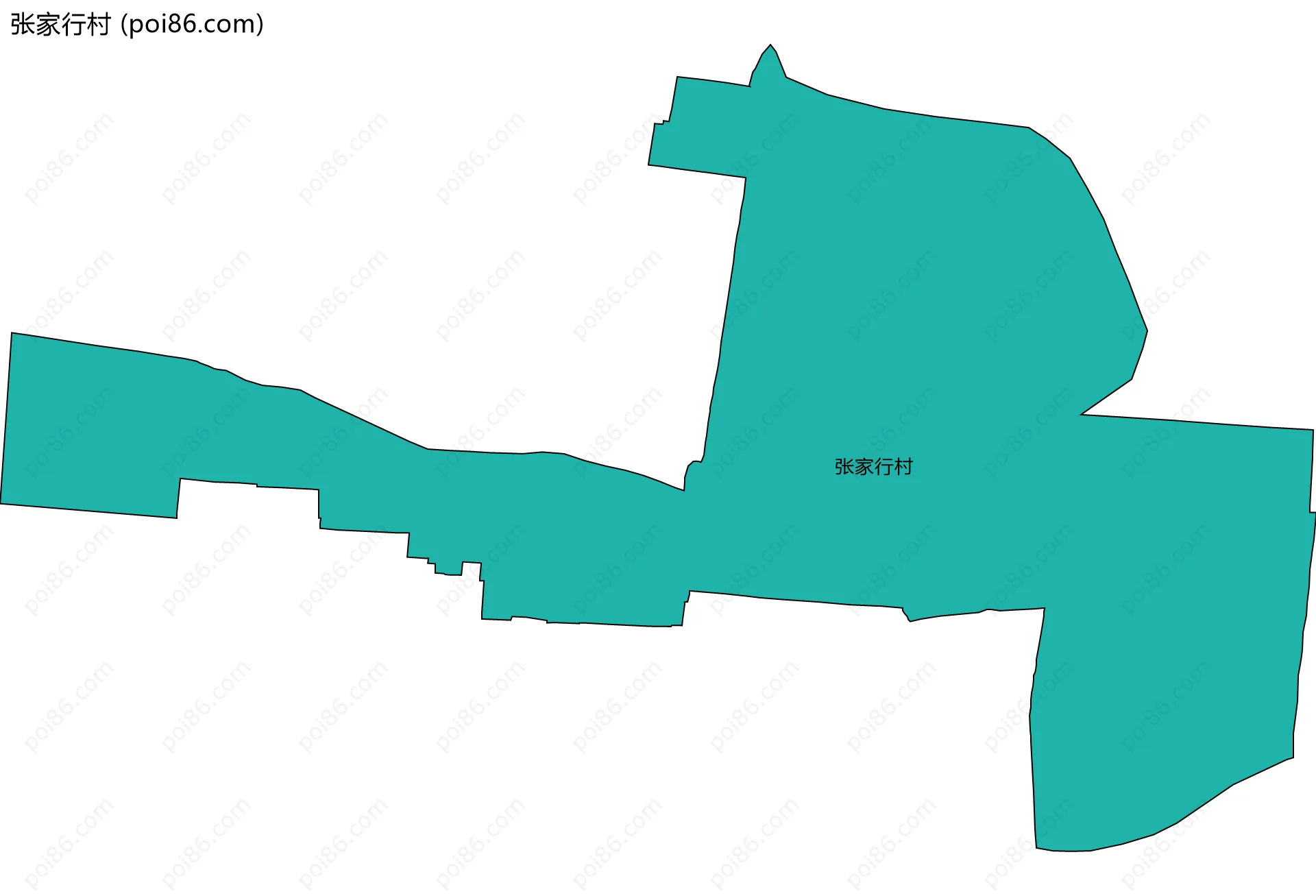 张家行村边界地图