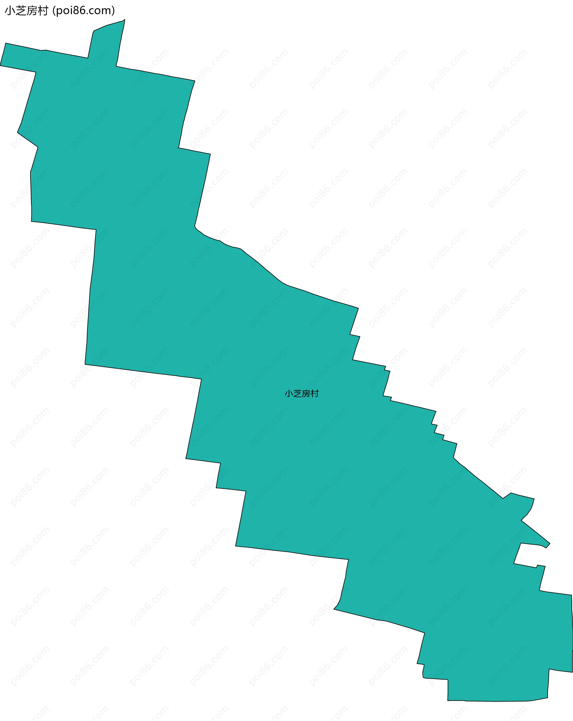 小芝房村边界地图