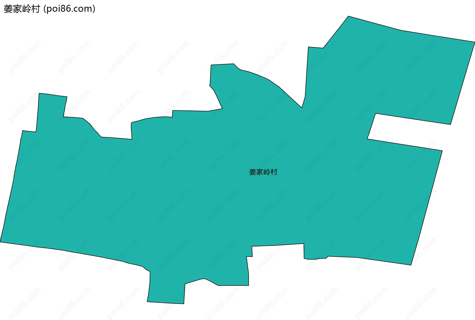 姜家岭村边界地图