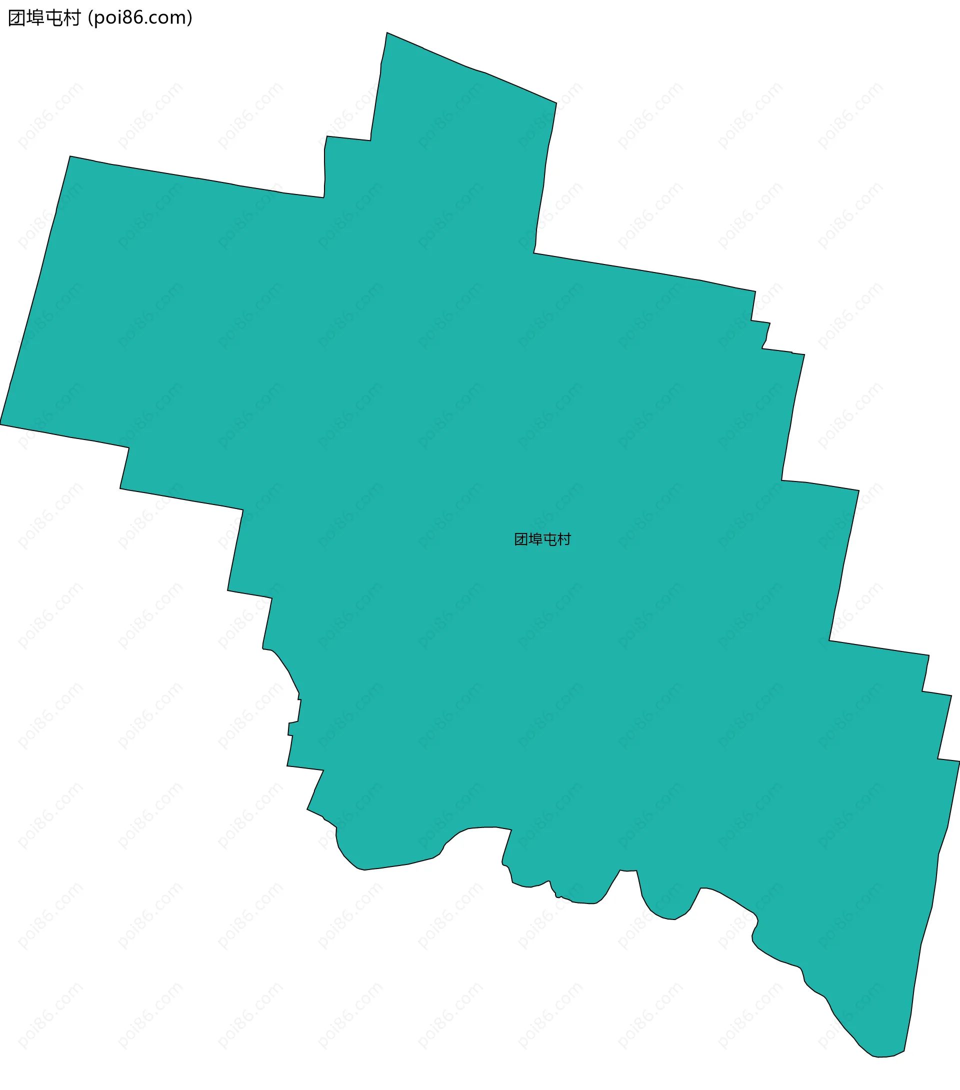 团埠屯村边界地图