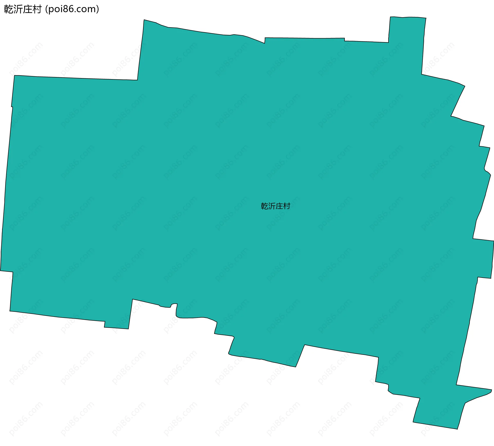 乾沂庄村边界地图