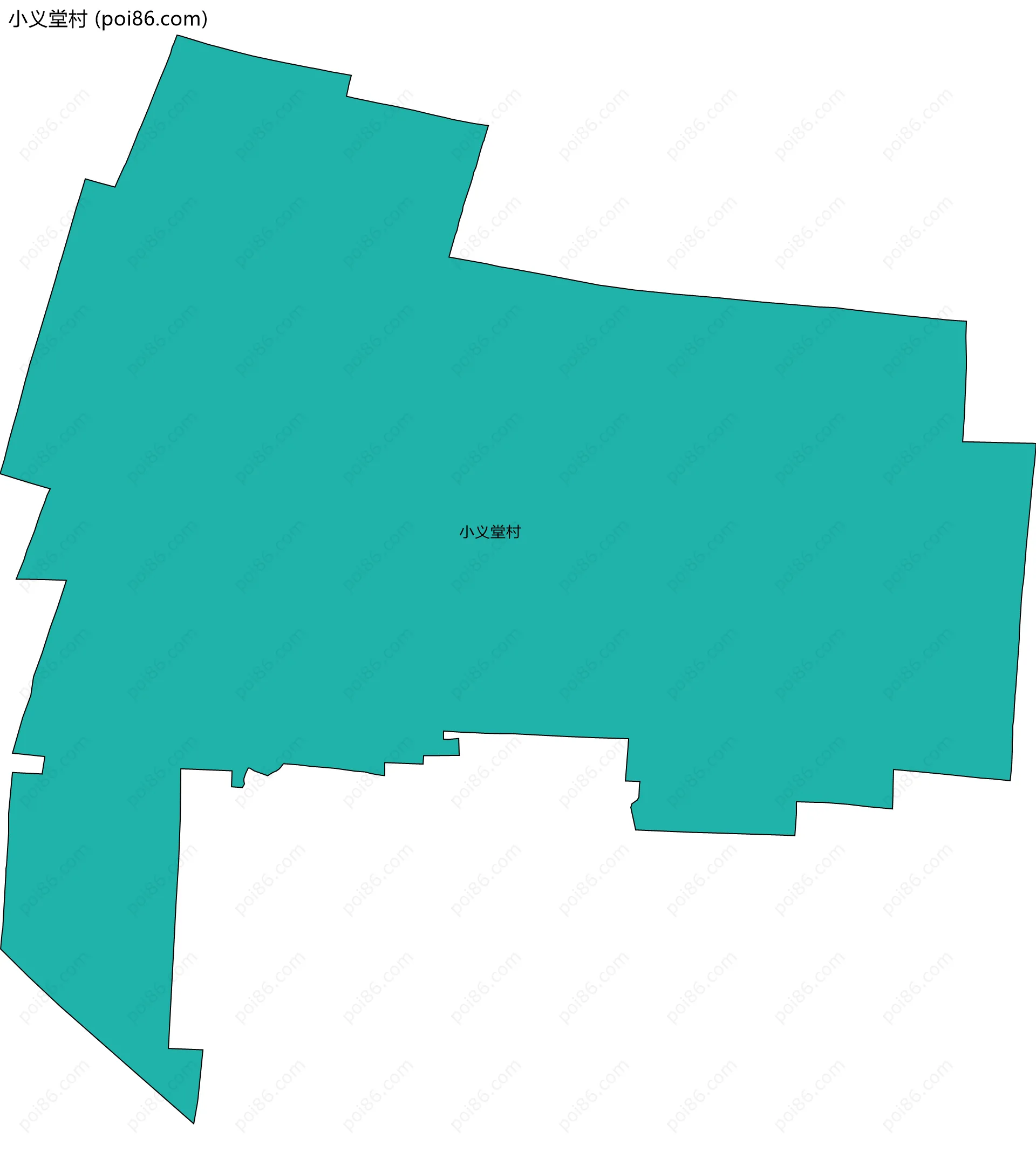 小义堂村边界地图