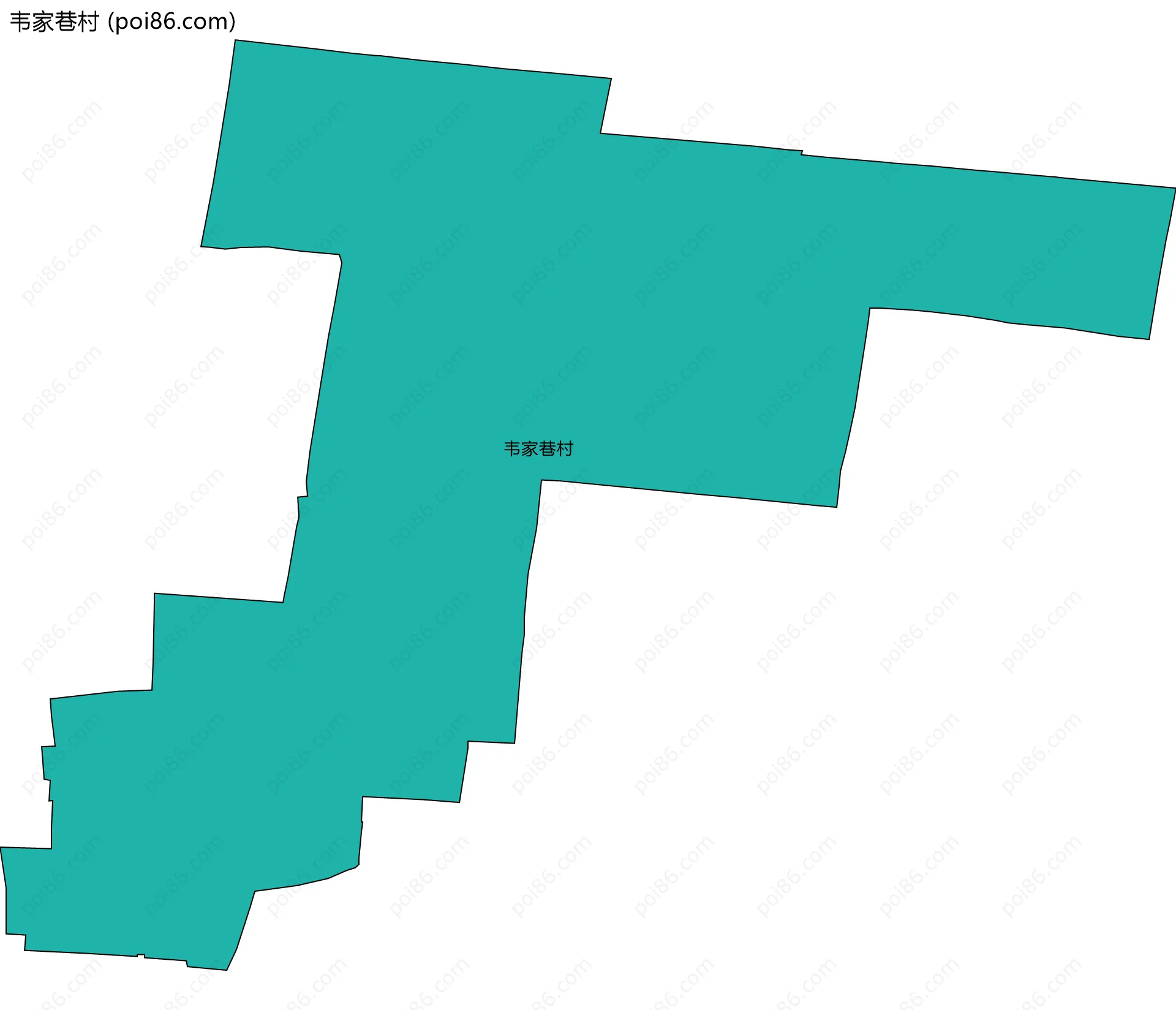 韦家巷村边界地图