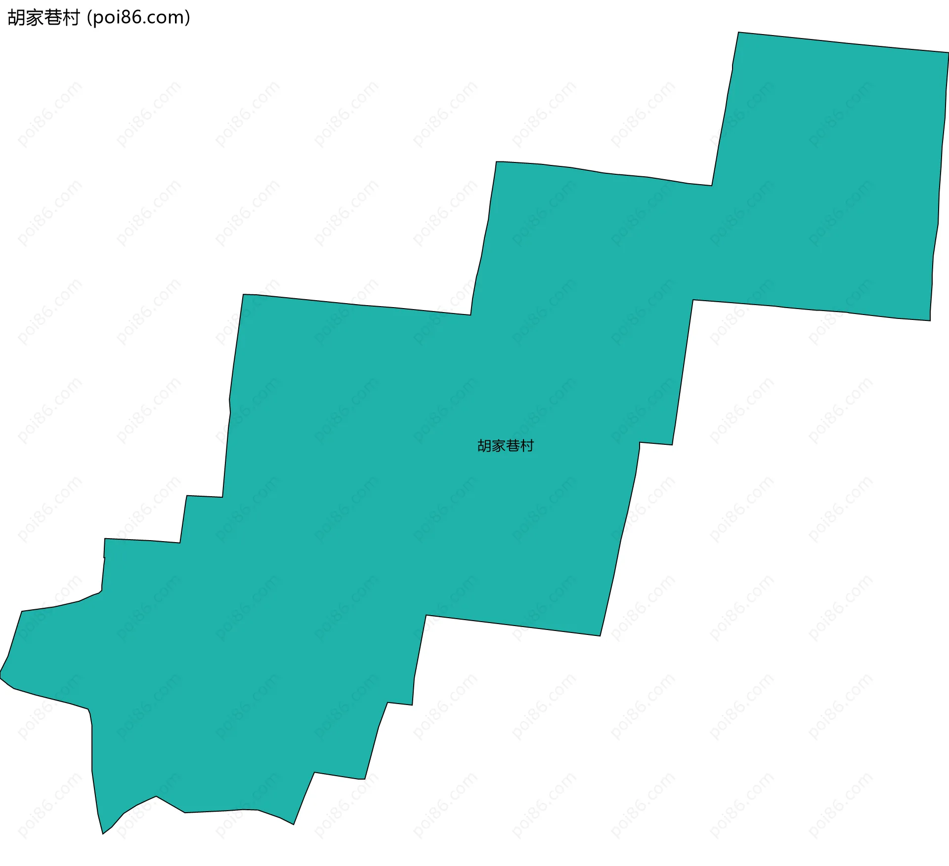 胡家巷村边界地图