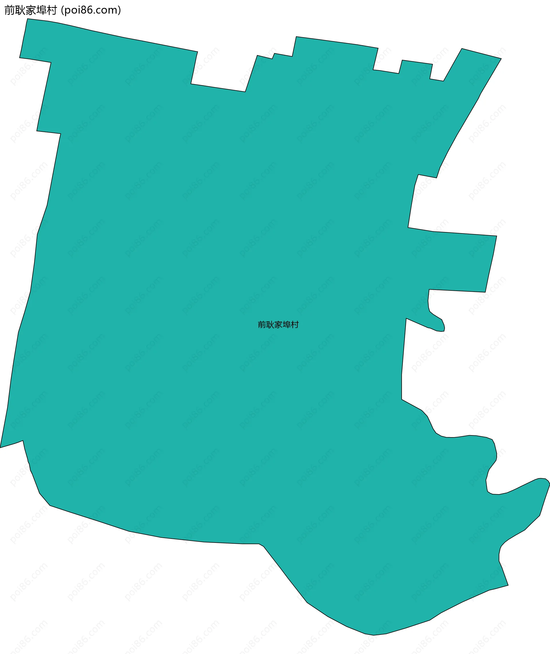 前耿家埠村边界地图