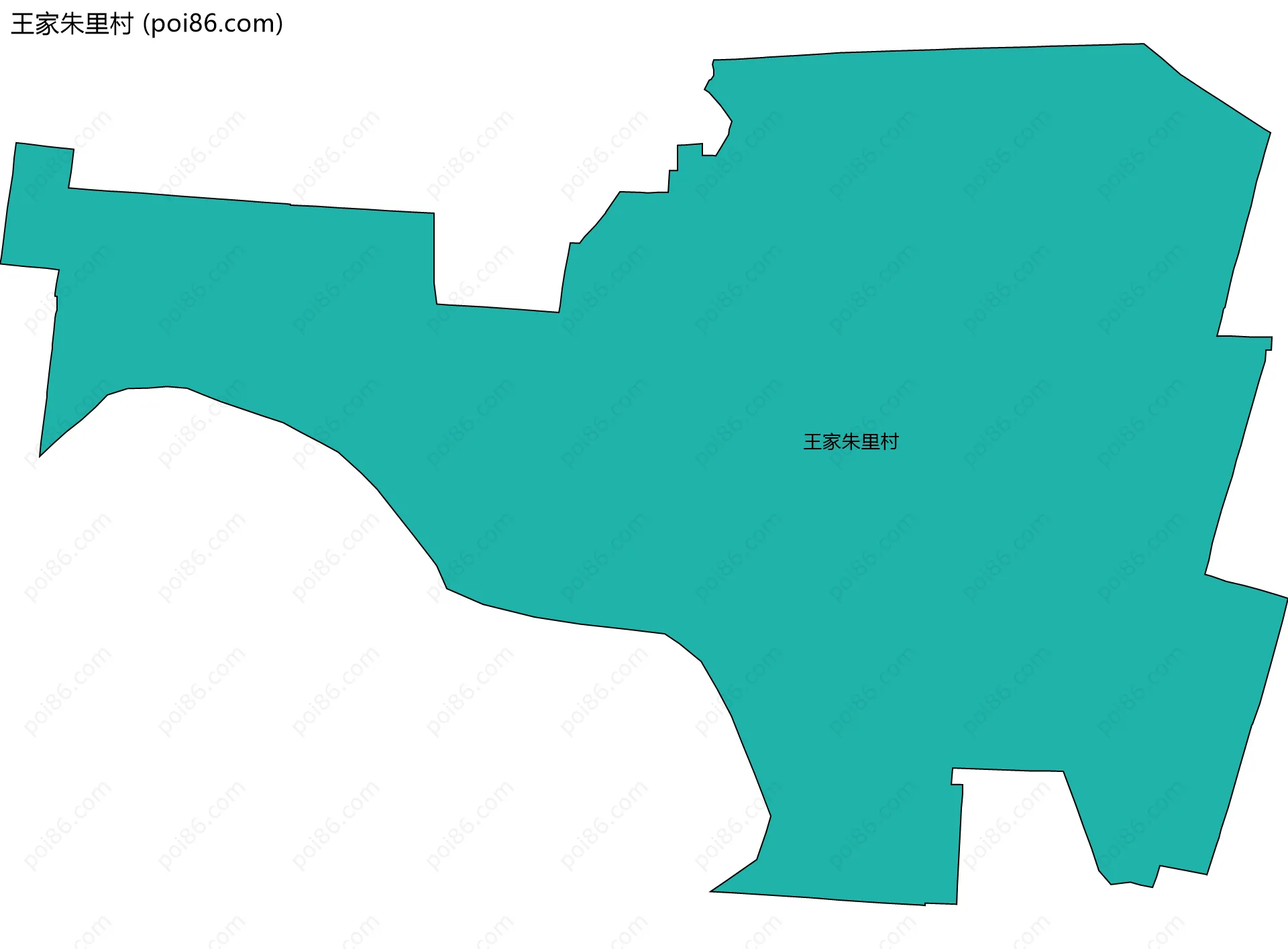 王家朱里村边界地图