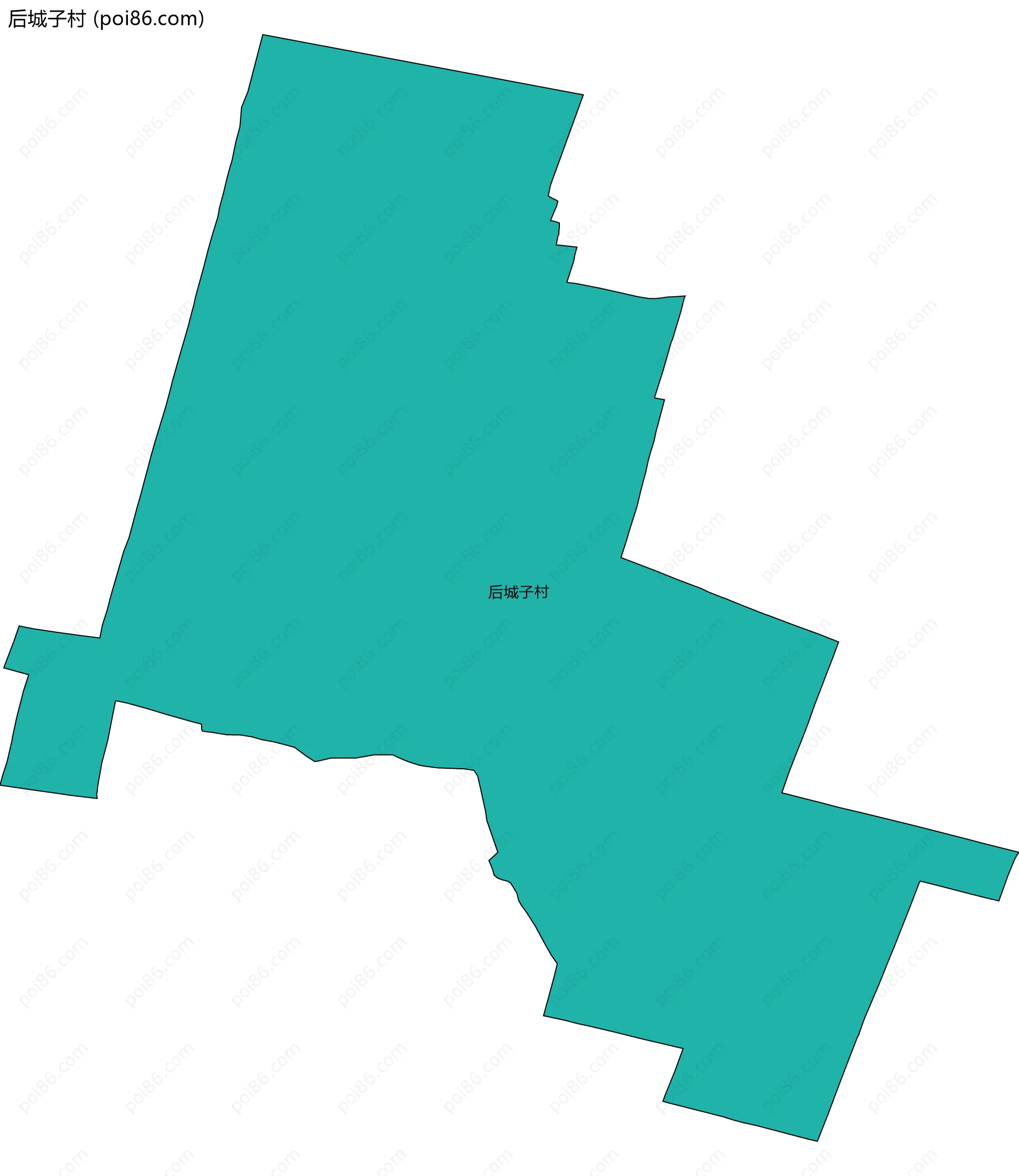 后城子村边界地图