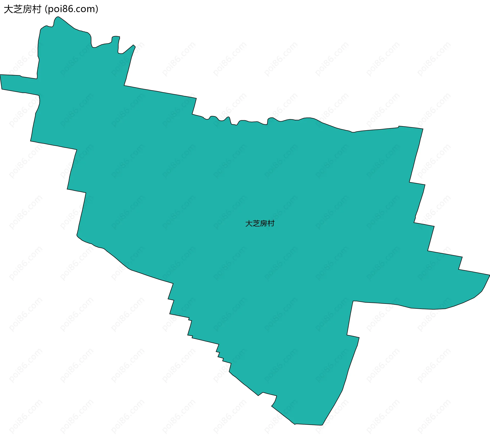 大芝房村边界地图