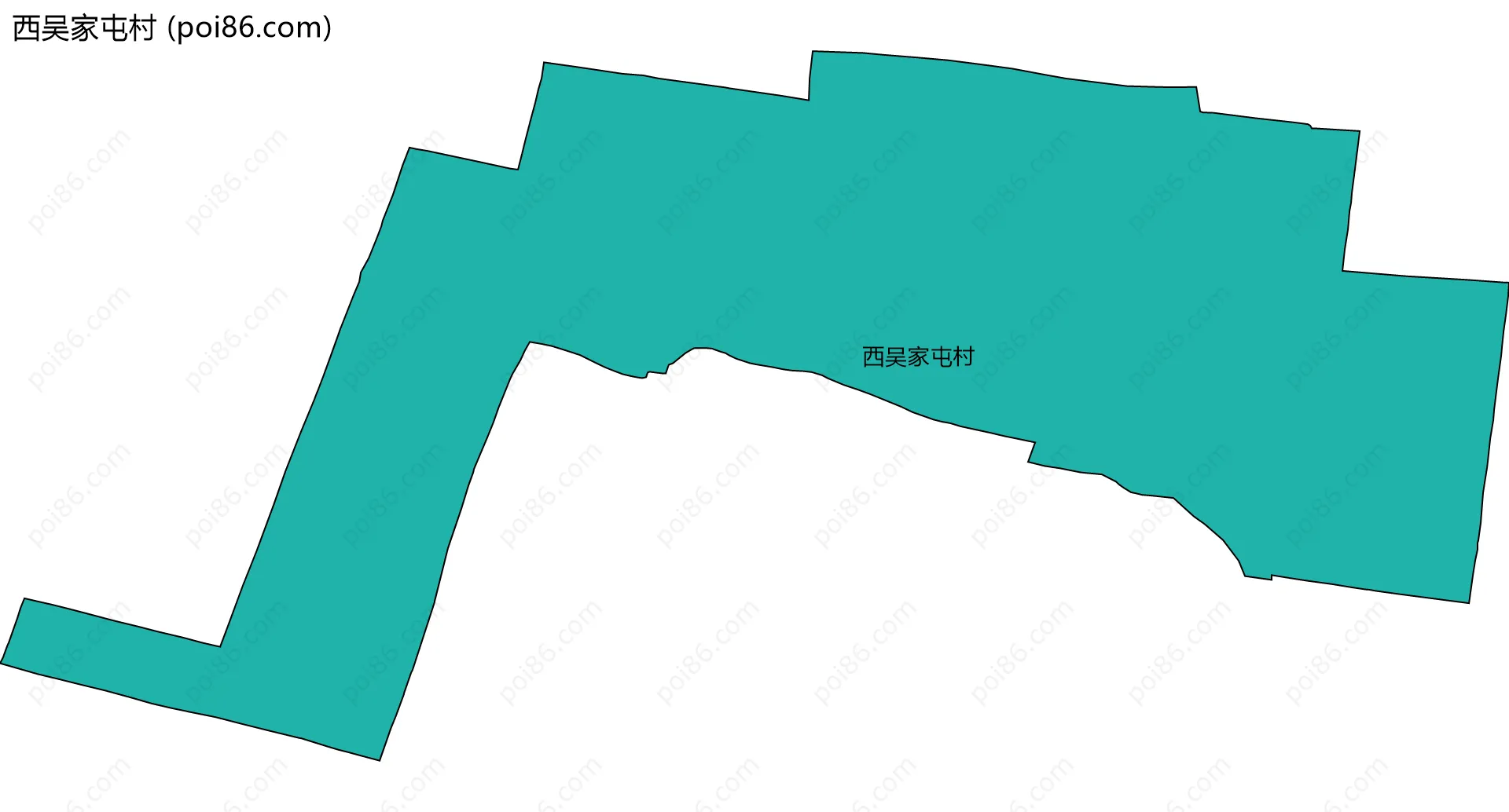 西吴家屯村边界地图