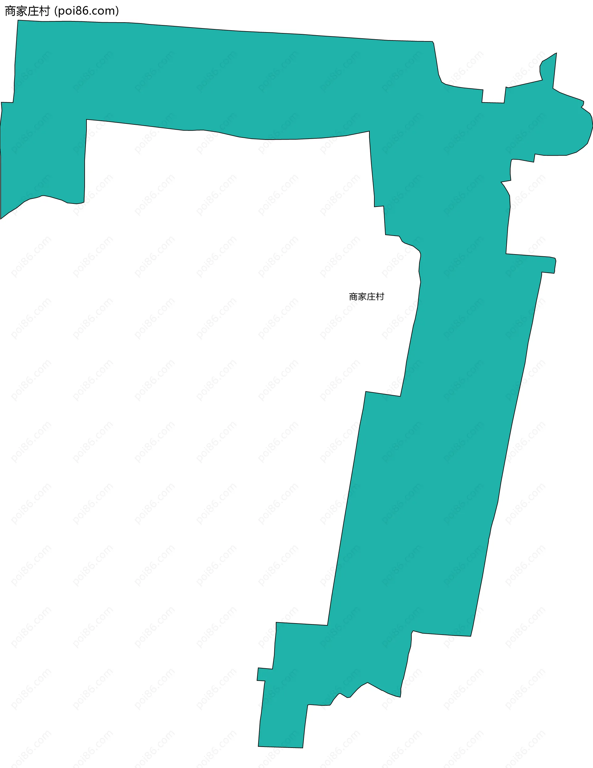 商家庄村边界地图