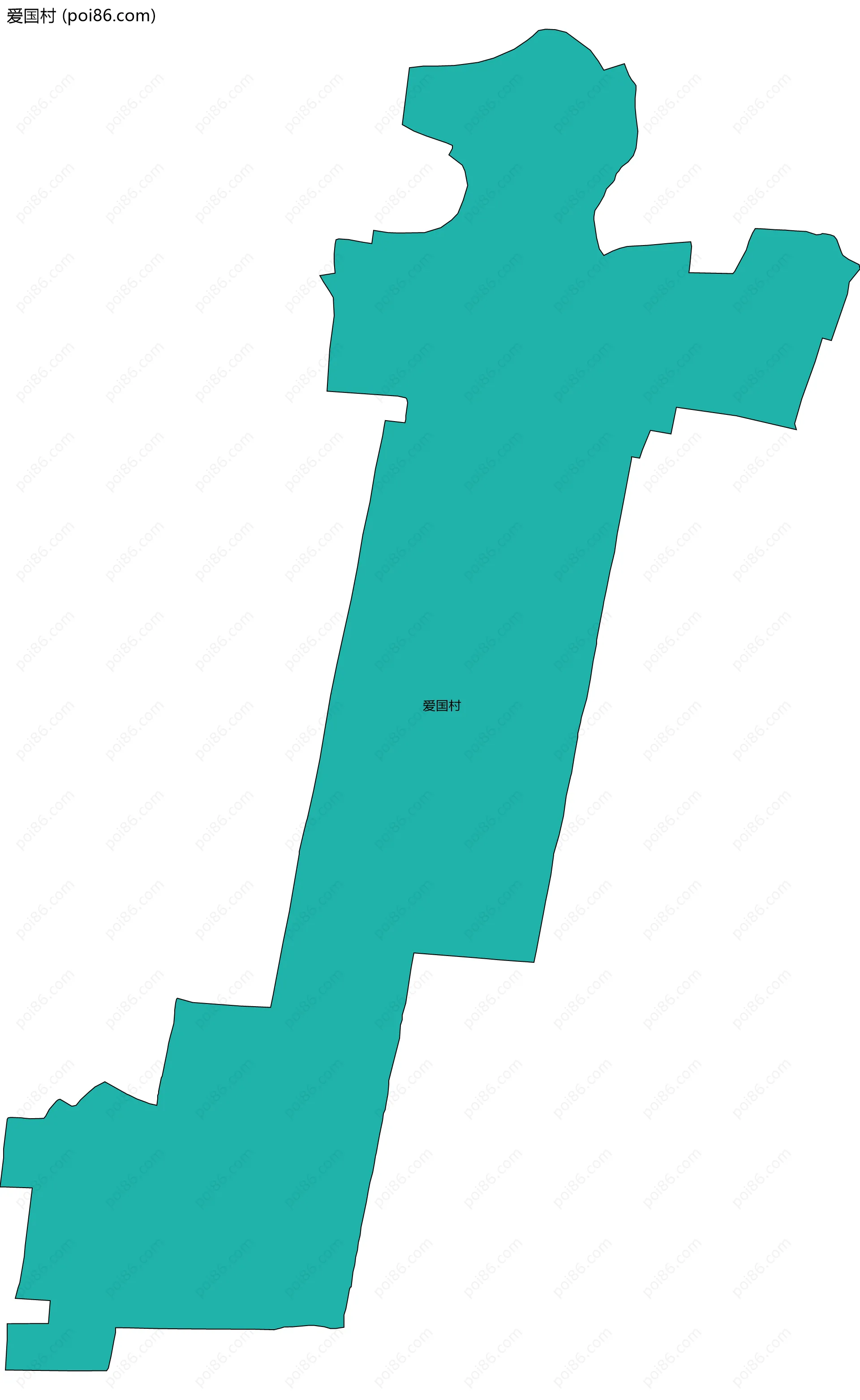 爱国村边界地图