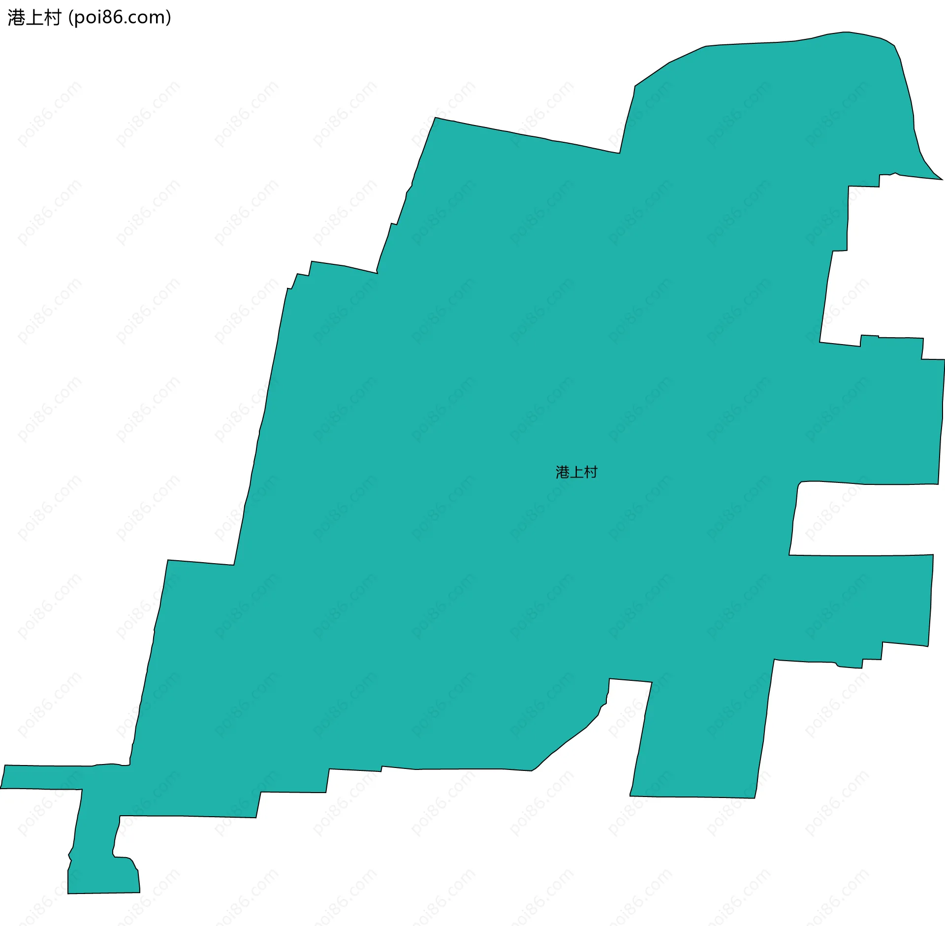 港上村边界地图