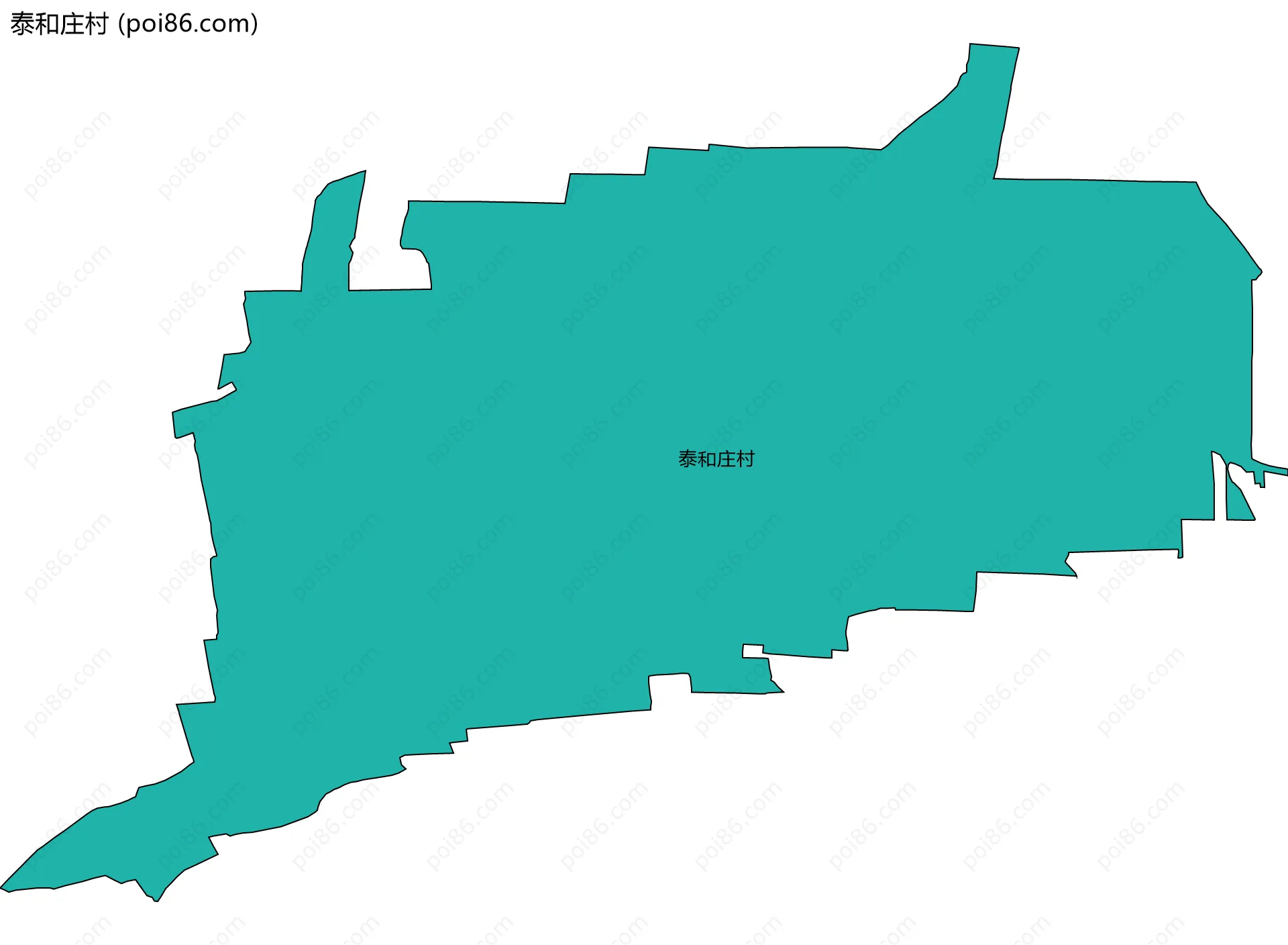 泰和庄村边界地图