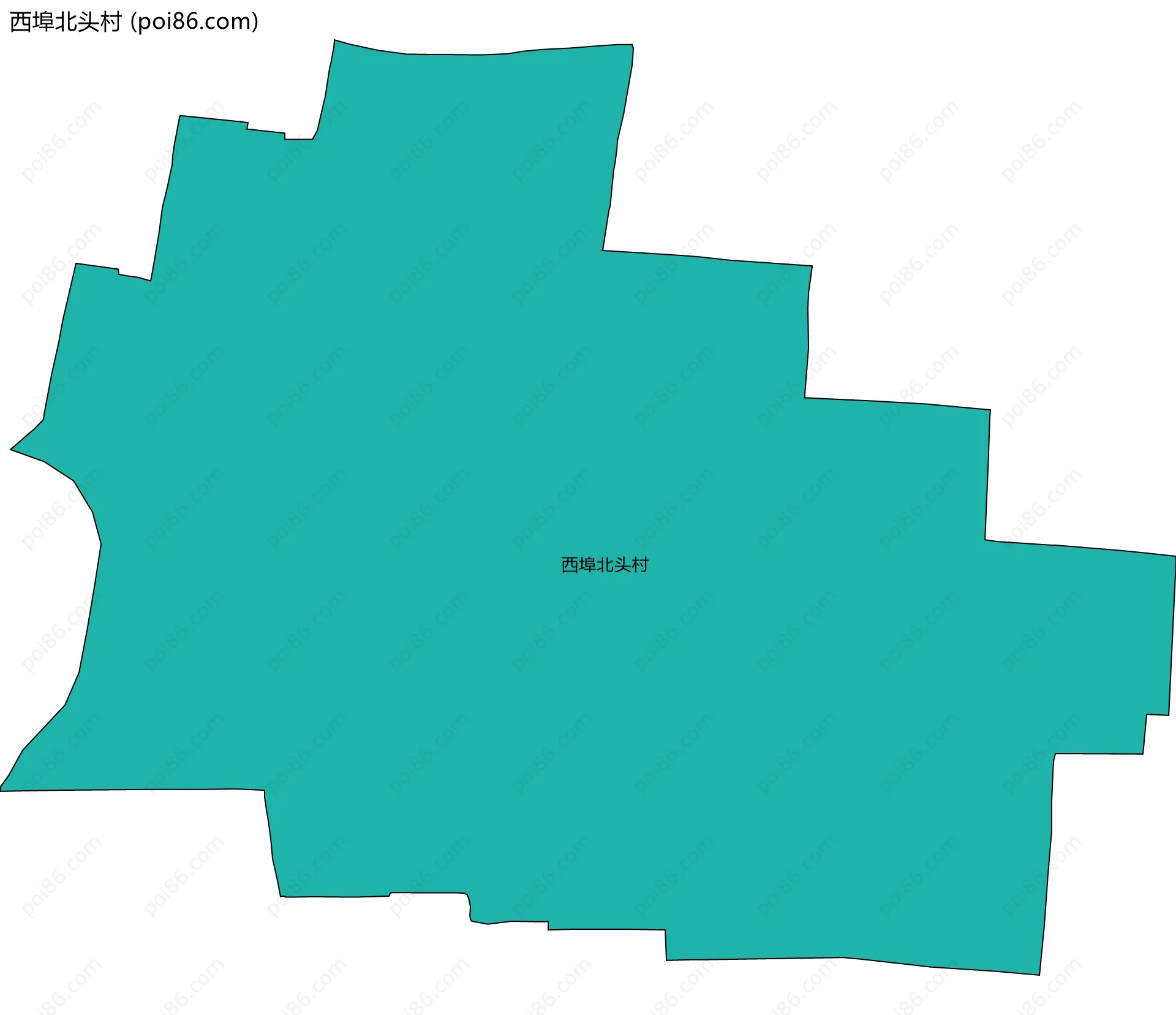 西埠北头村边界地图