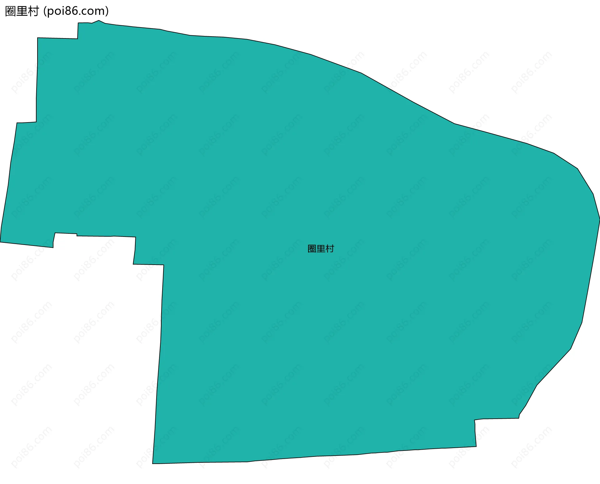 圈里村边界地图