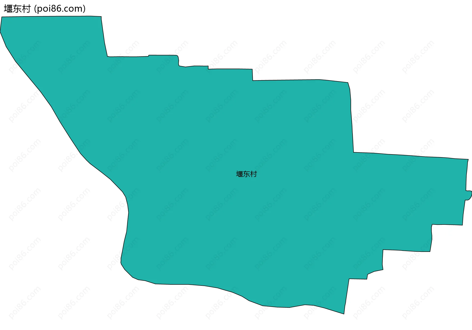 堰东村边界地图