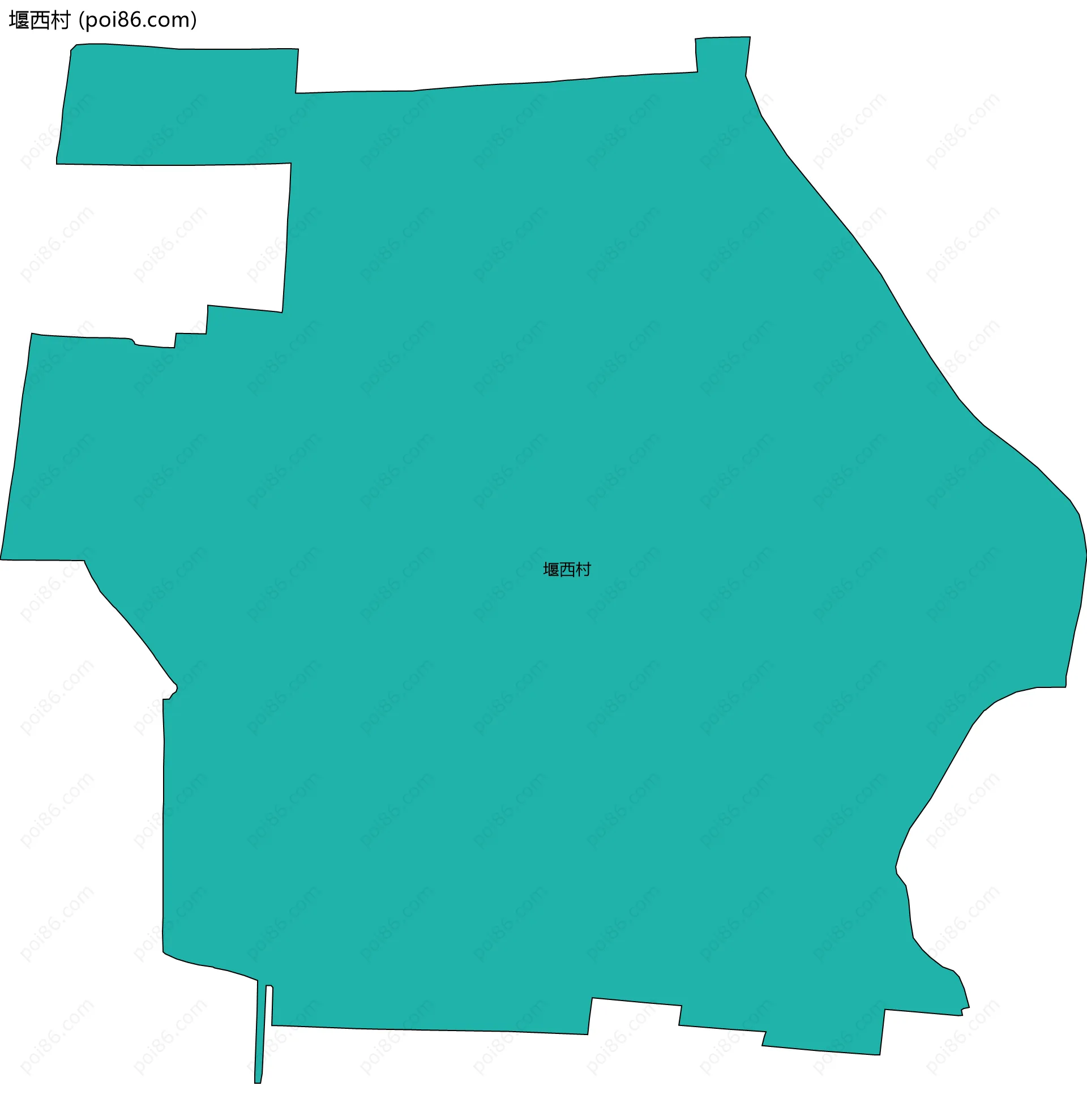 堰西村边界地图