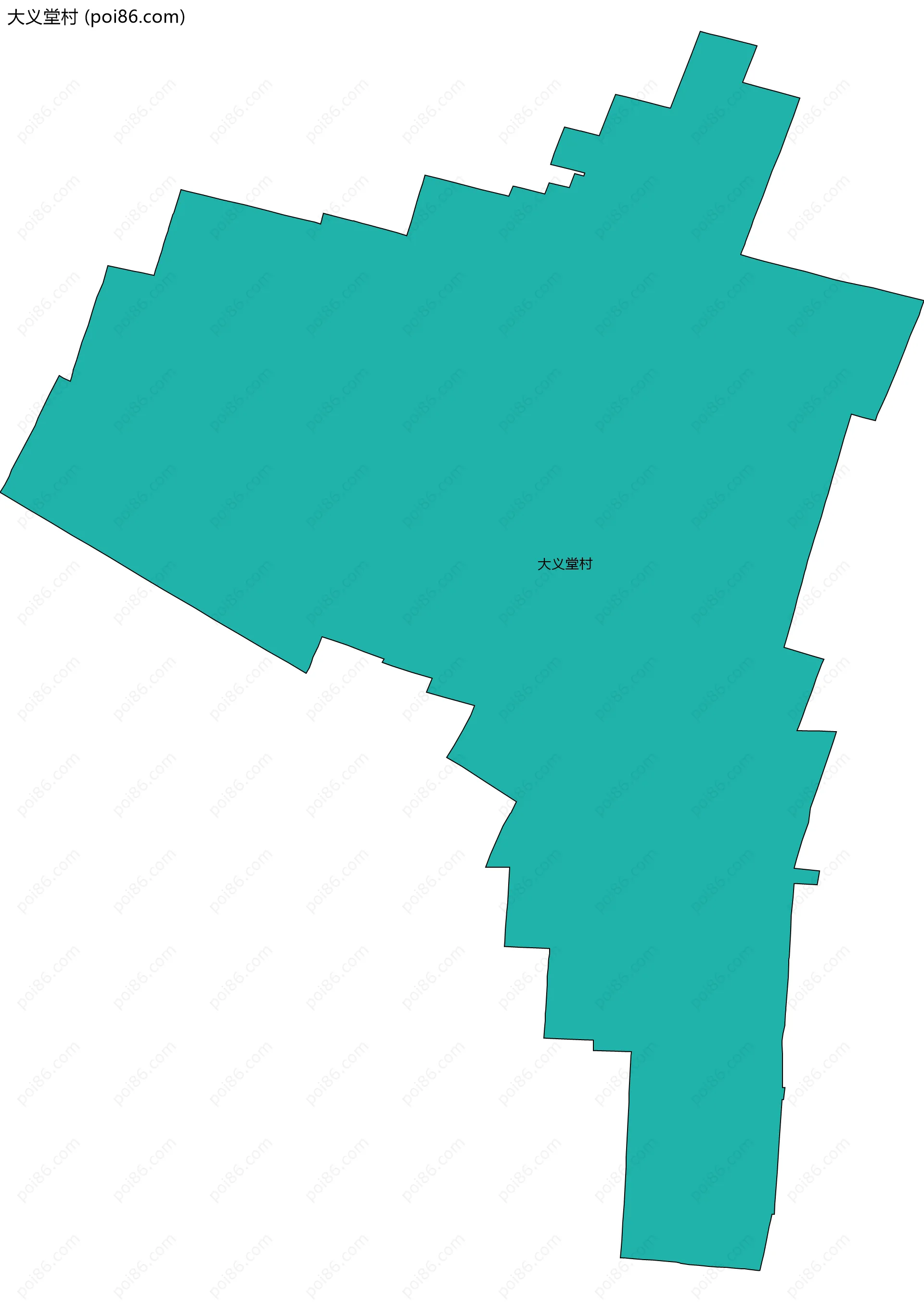 大义堂村边界地图