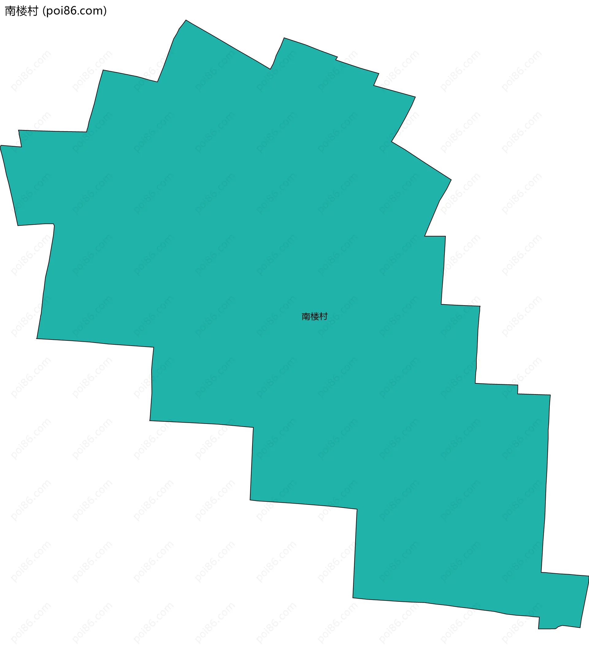 南楼村边界地图