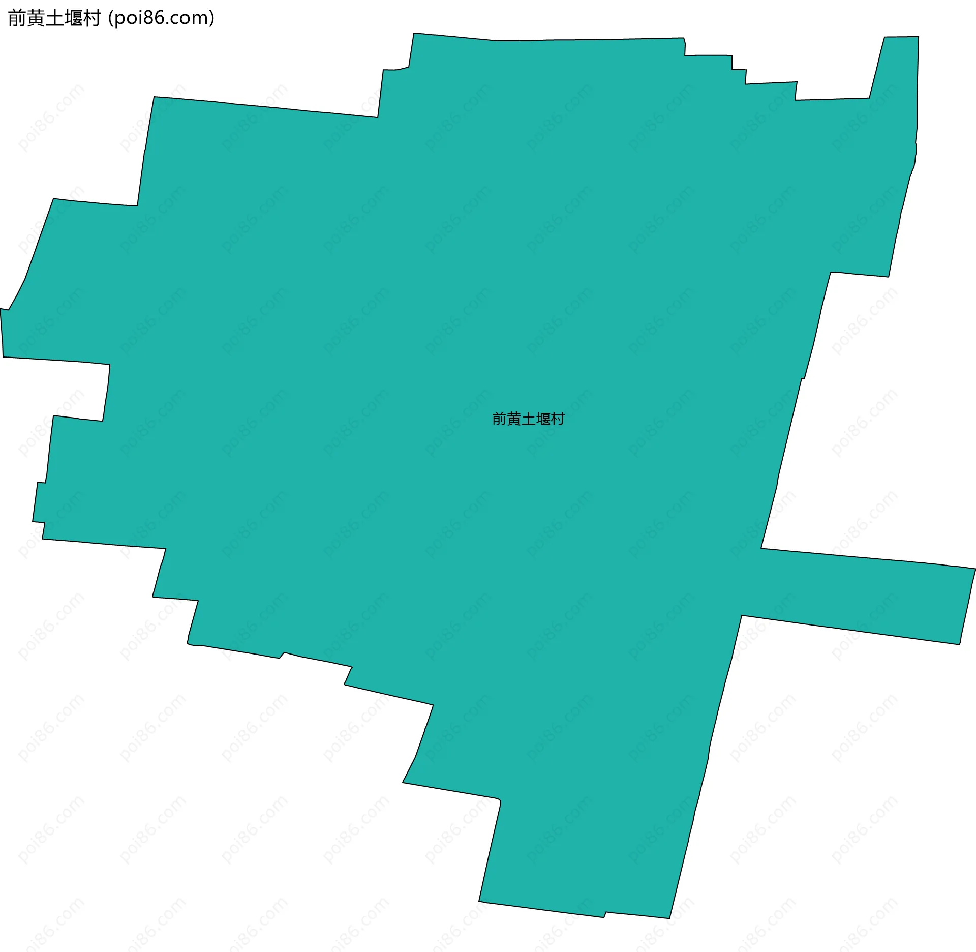 前黄土堰村边界地图